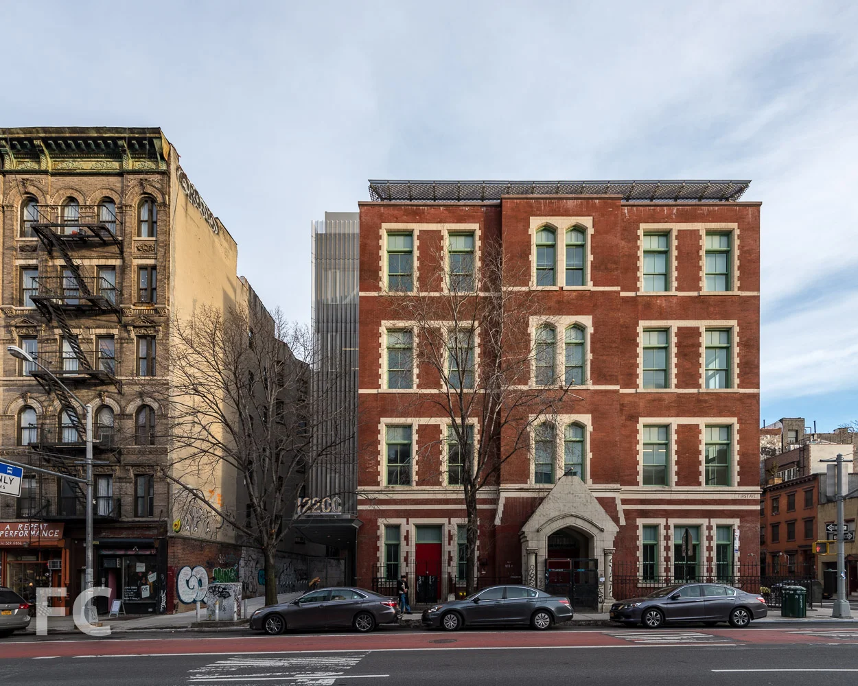 West façade from First Avenue.