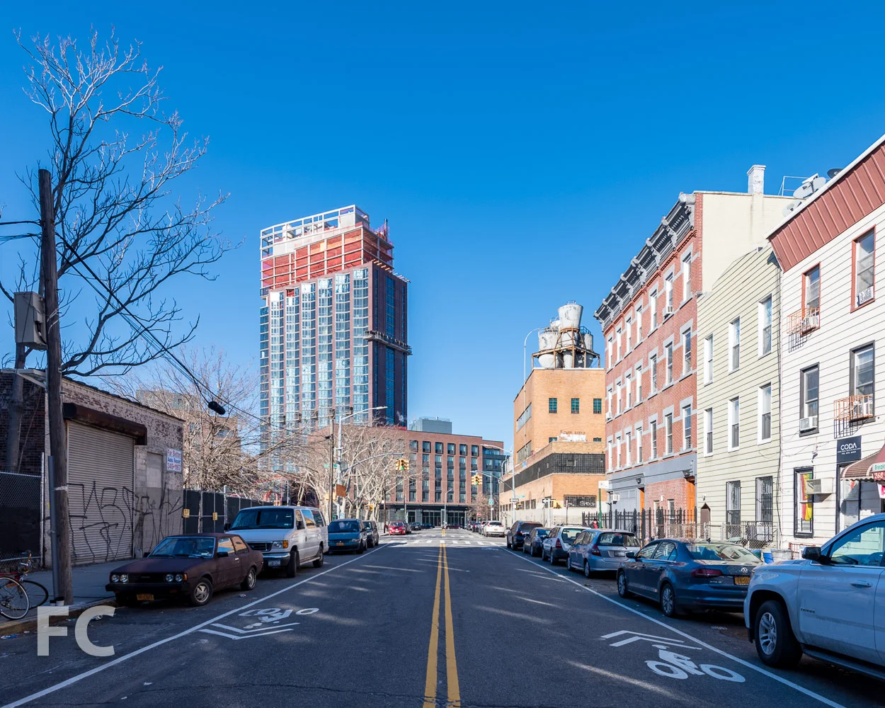 Looking north on Franklin Street.