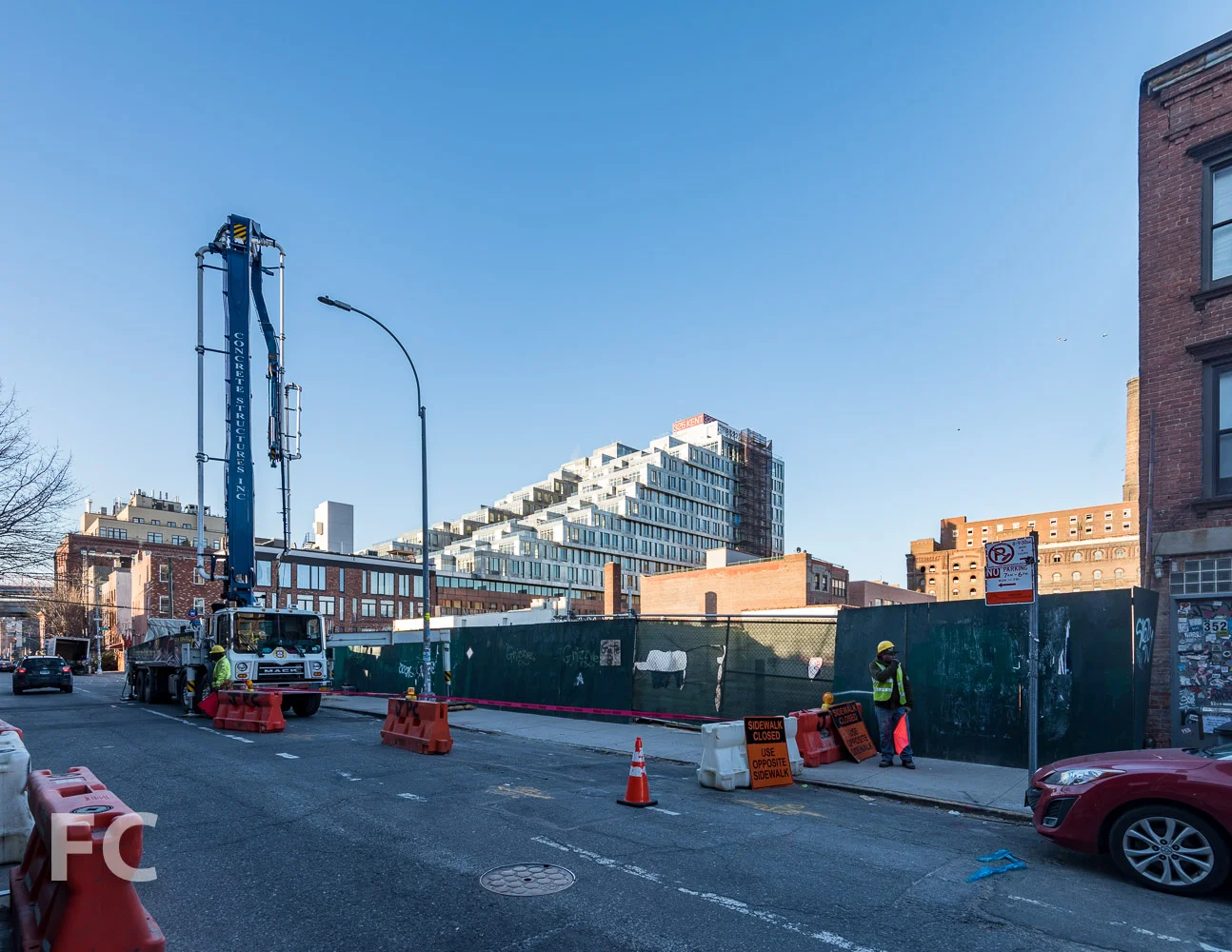 Northeast corner of the 360 Wythe site.