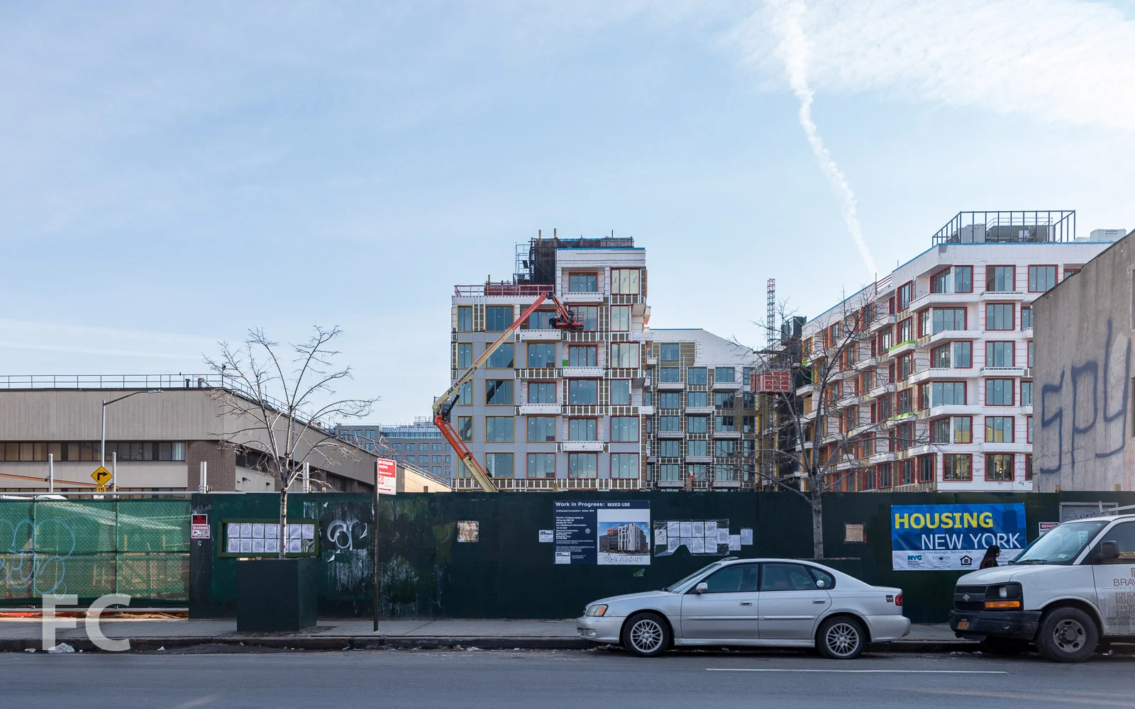 North facade from Flushing Avenue.