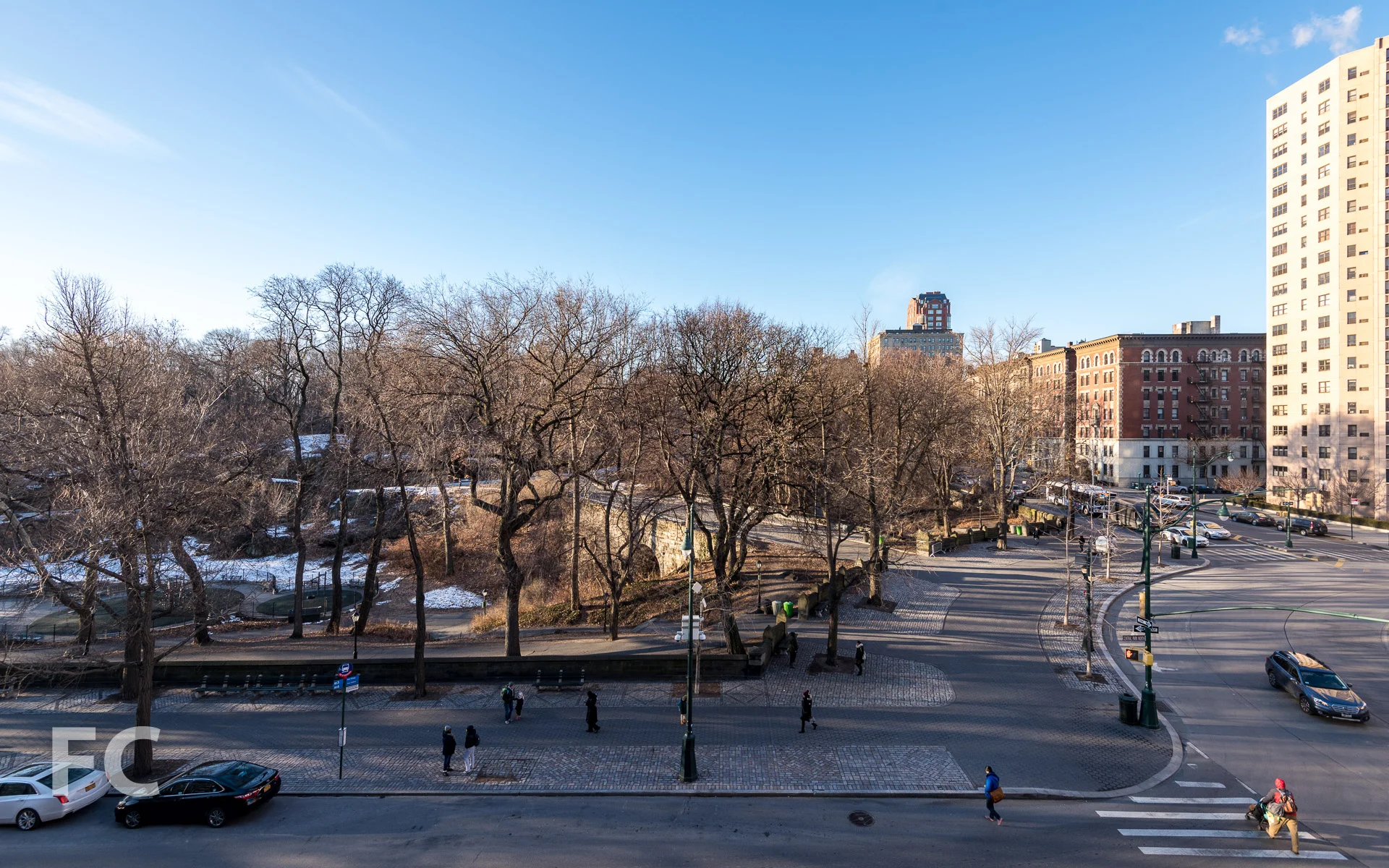 Looking south towards Central Park from the private balcony.