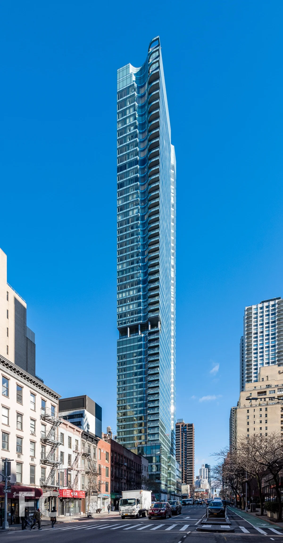 Southeast corner from 2nd Avenue.