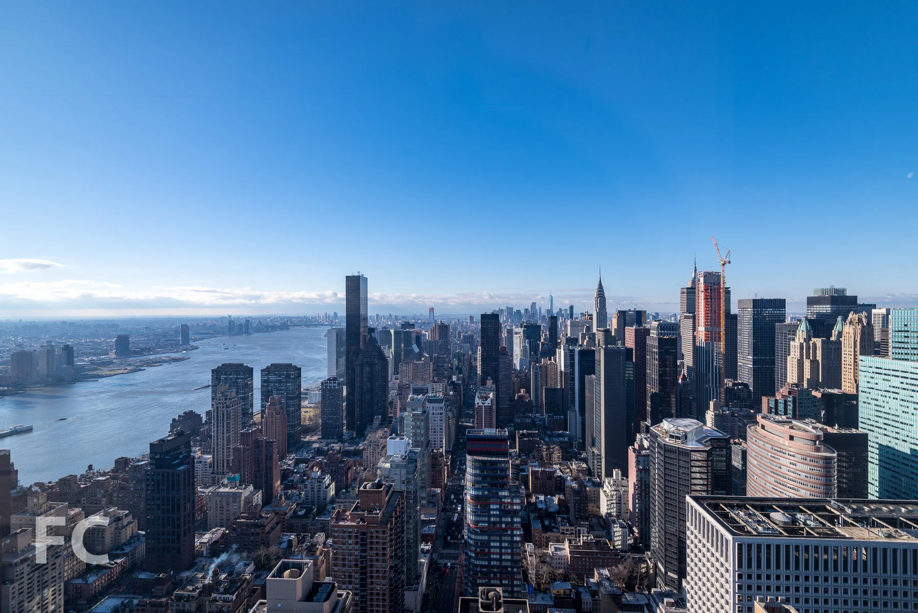 View south from the penthouse unit.