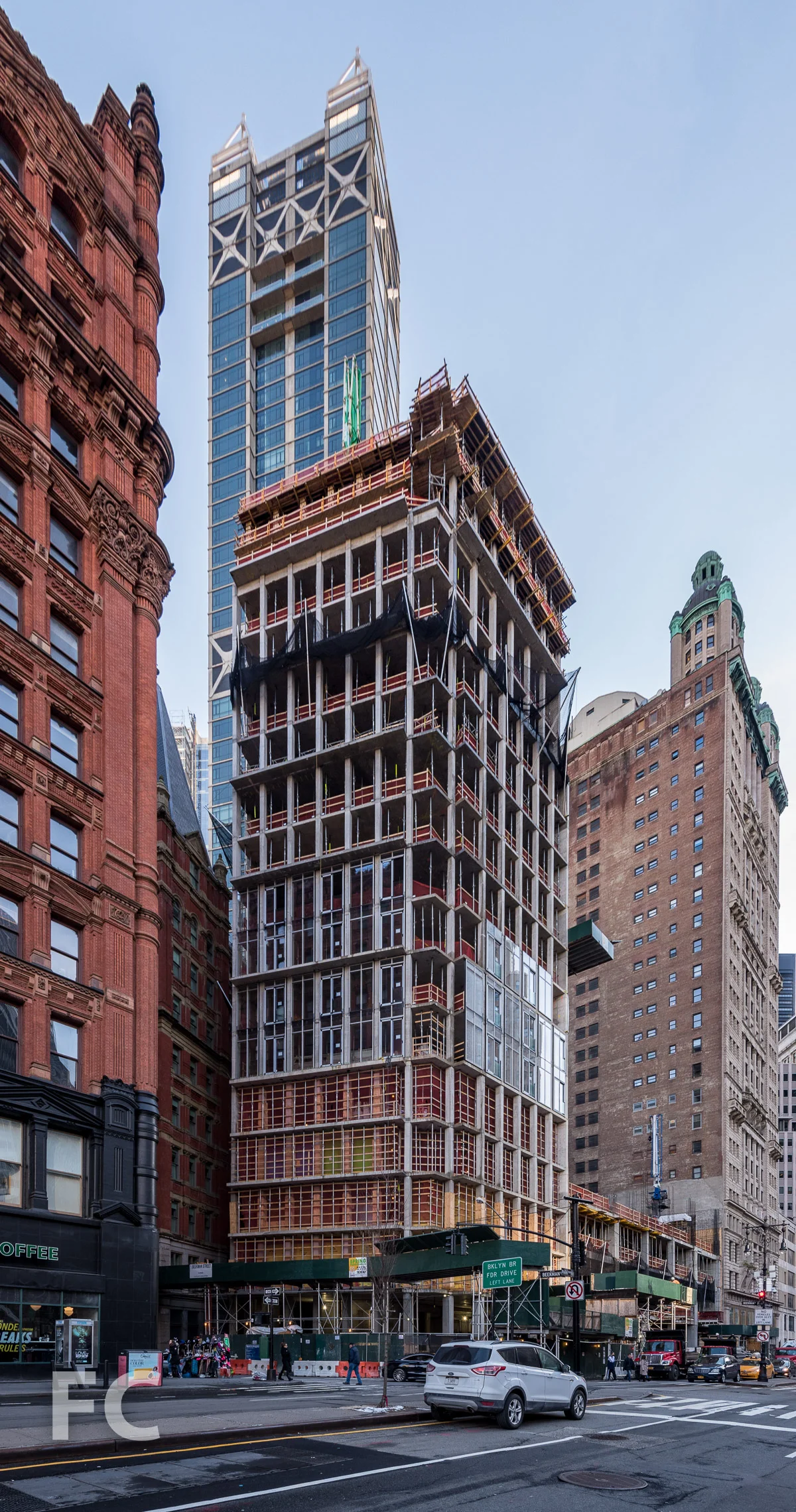 Northwest corner from Park Row.