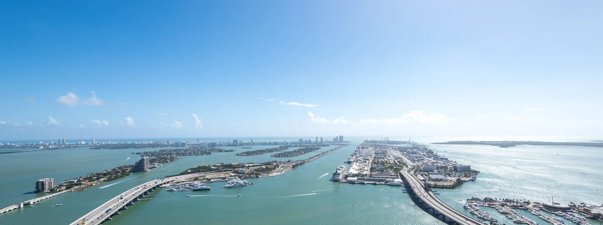 View east from a penthouse terrace.