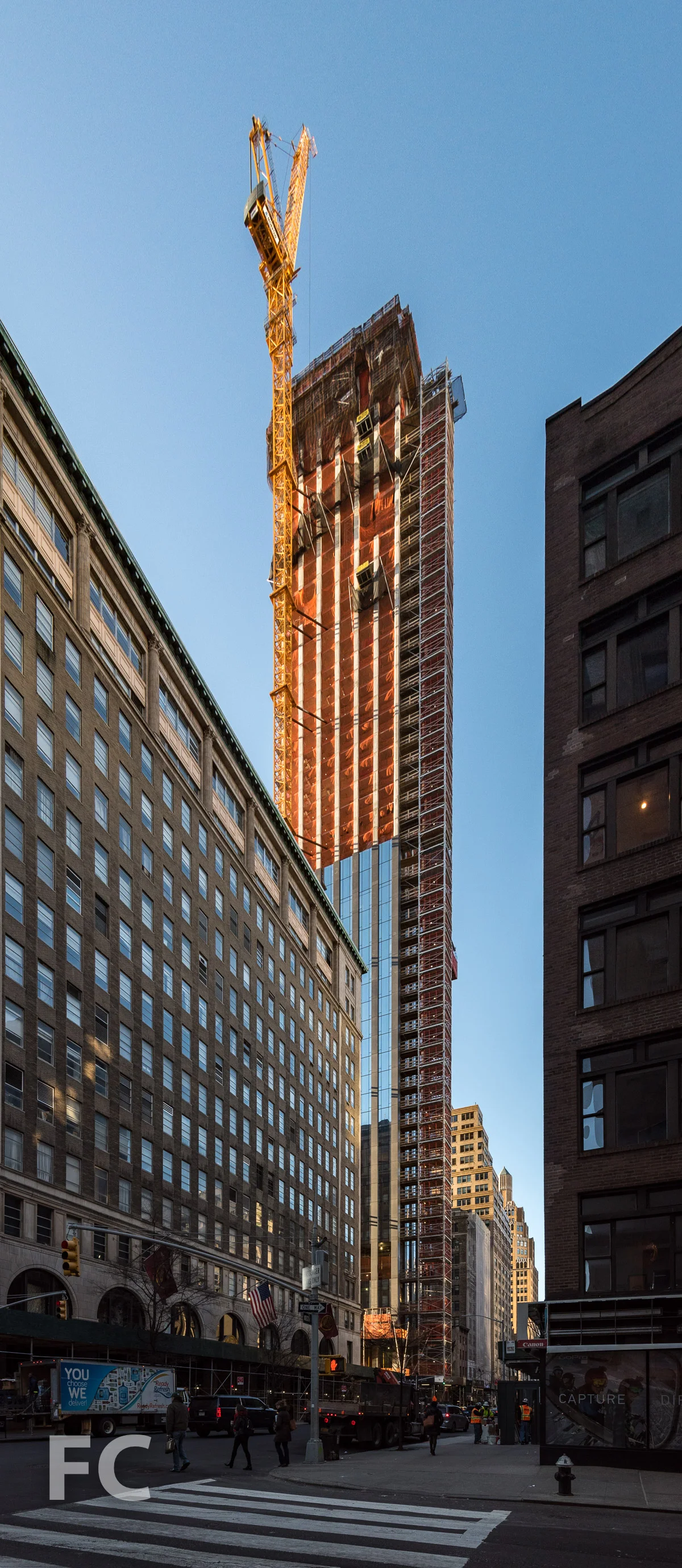 Northwest corner of the tower from 5th Avenue.