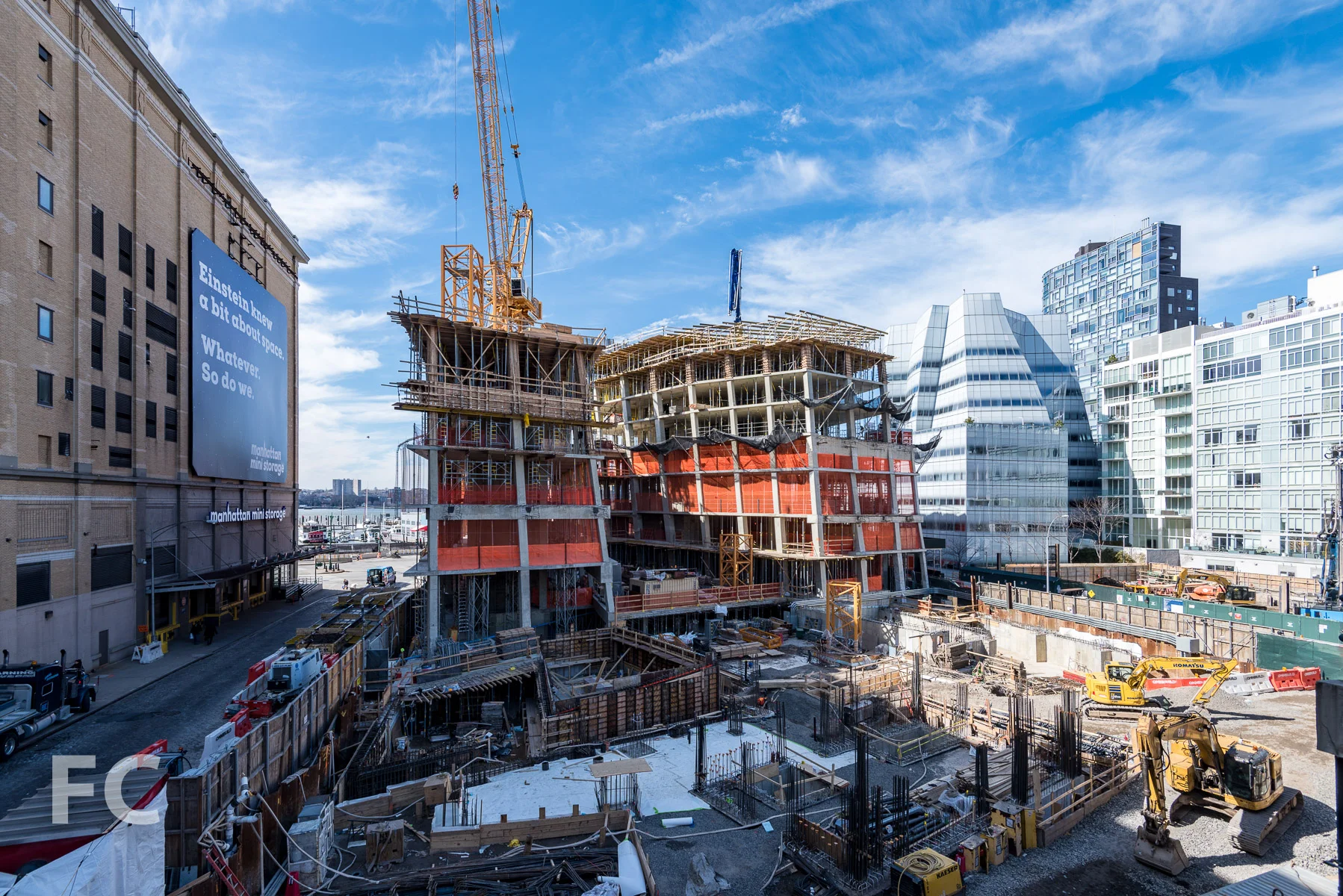 Southeast corner of the site from the High Line.