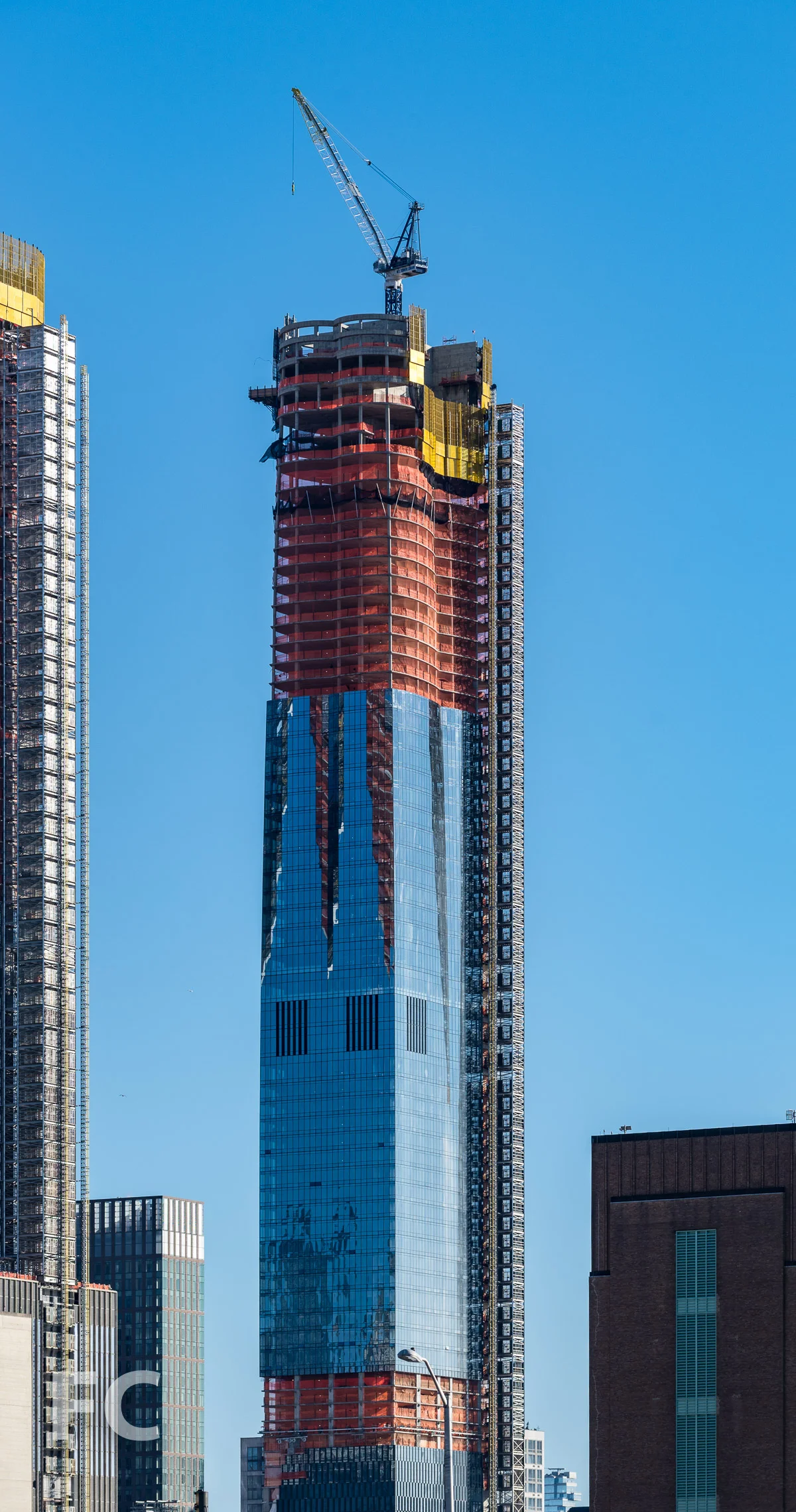 Northwest corner of 15 Hudson Yards.
