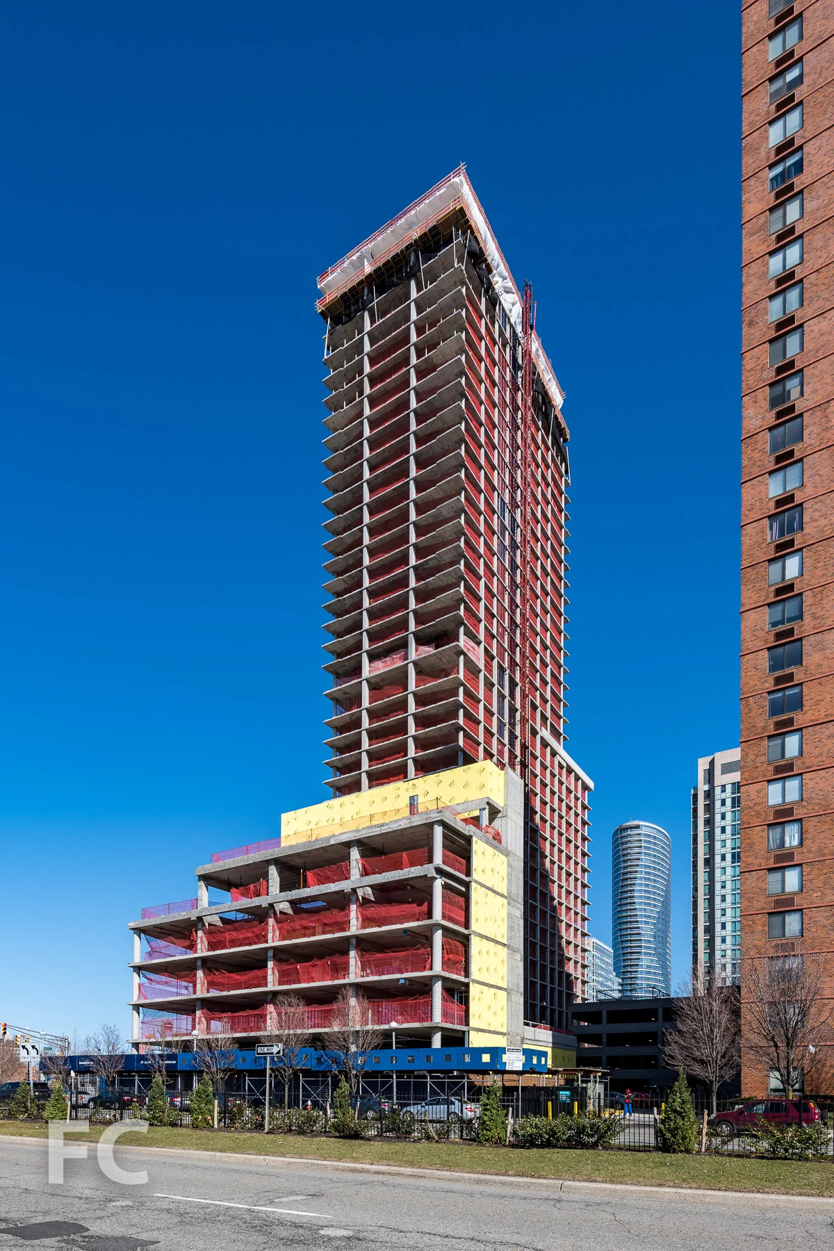 Southwest corner of 75 Park Lane from Washington Boulevard.