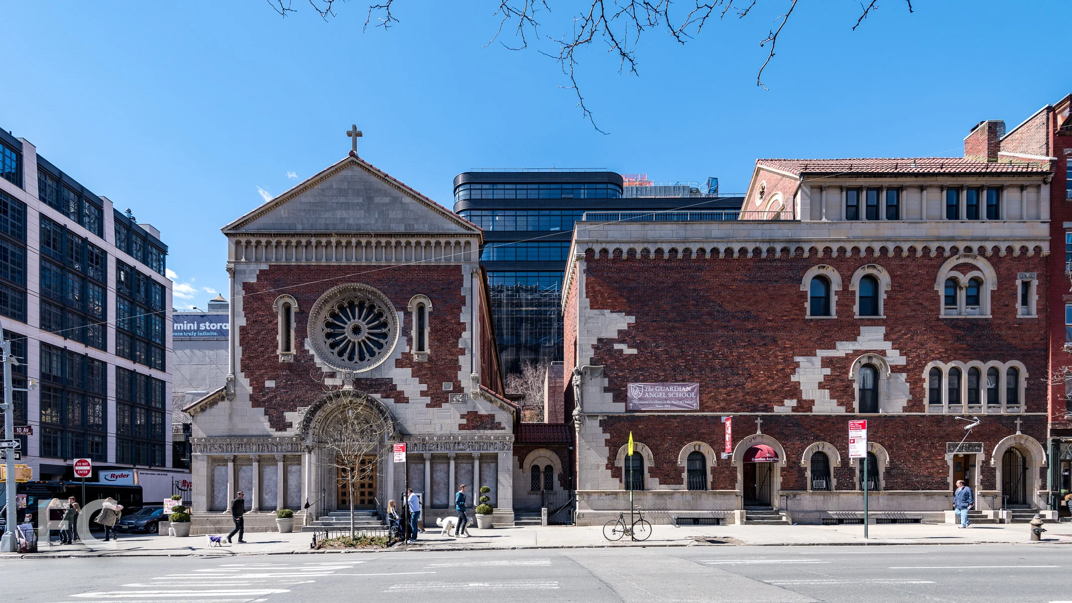 East facade from 10th Avenue.