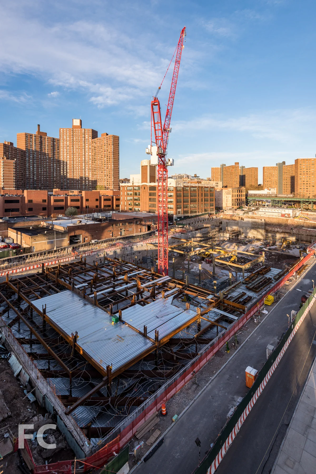 Southwest corner of the Business School site.