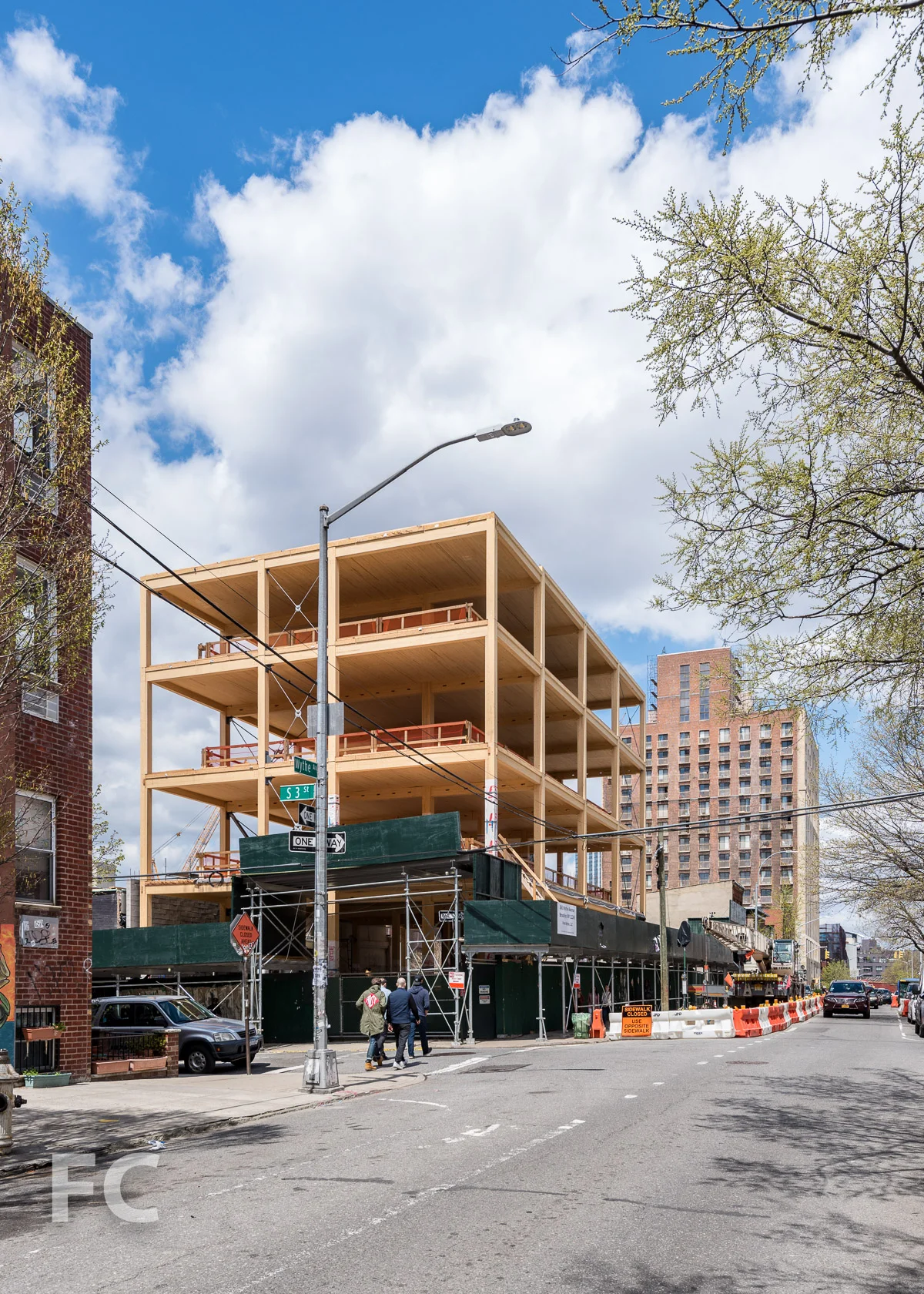 Southeast corner of 360 Wythe from Wythe Avenue.