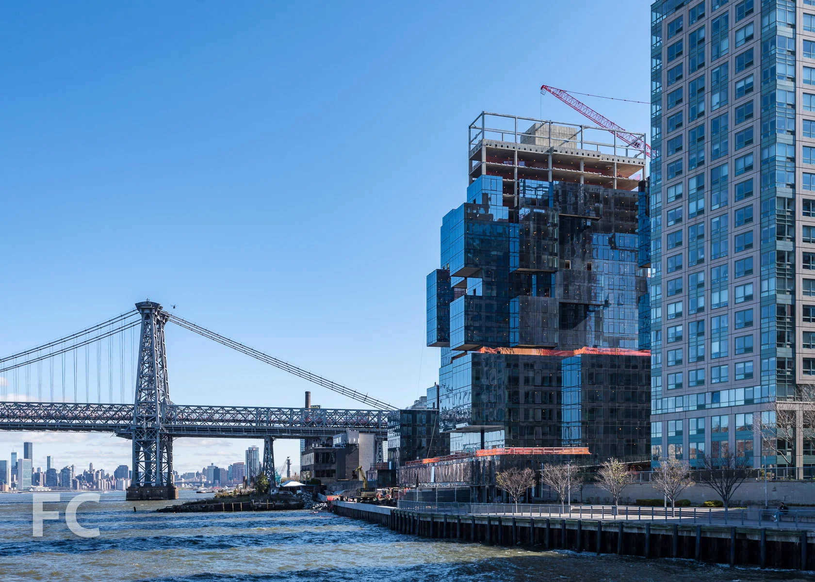 Southwest corner from the East River.