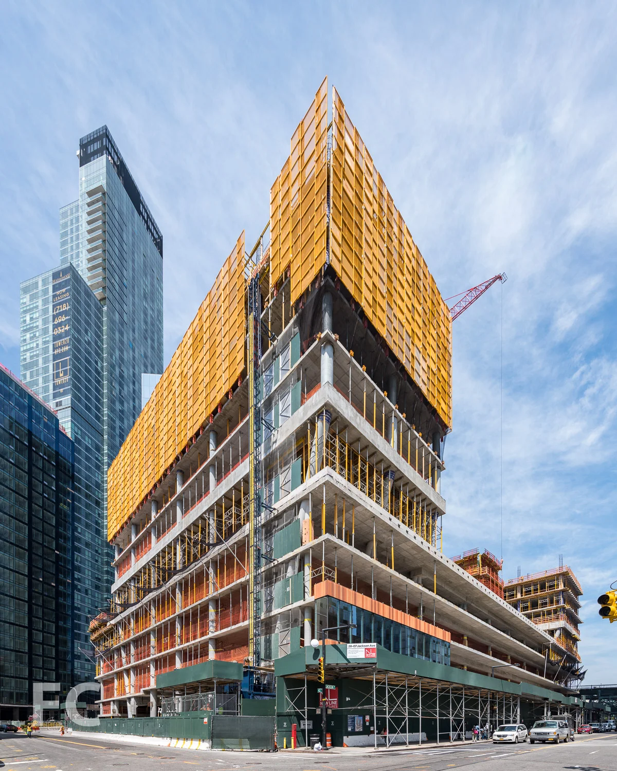 Southwest corner from Jackson Avenue.