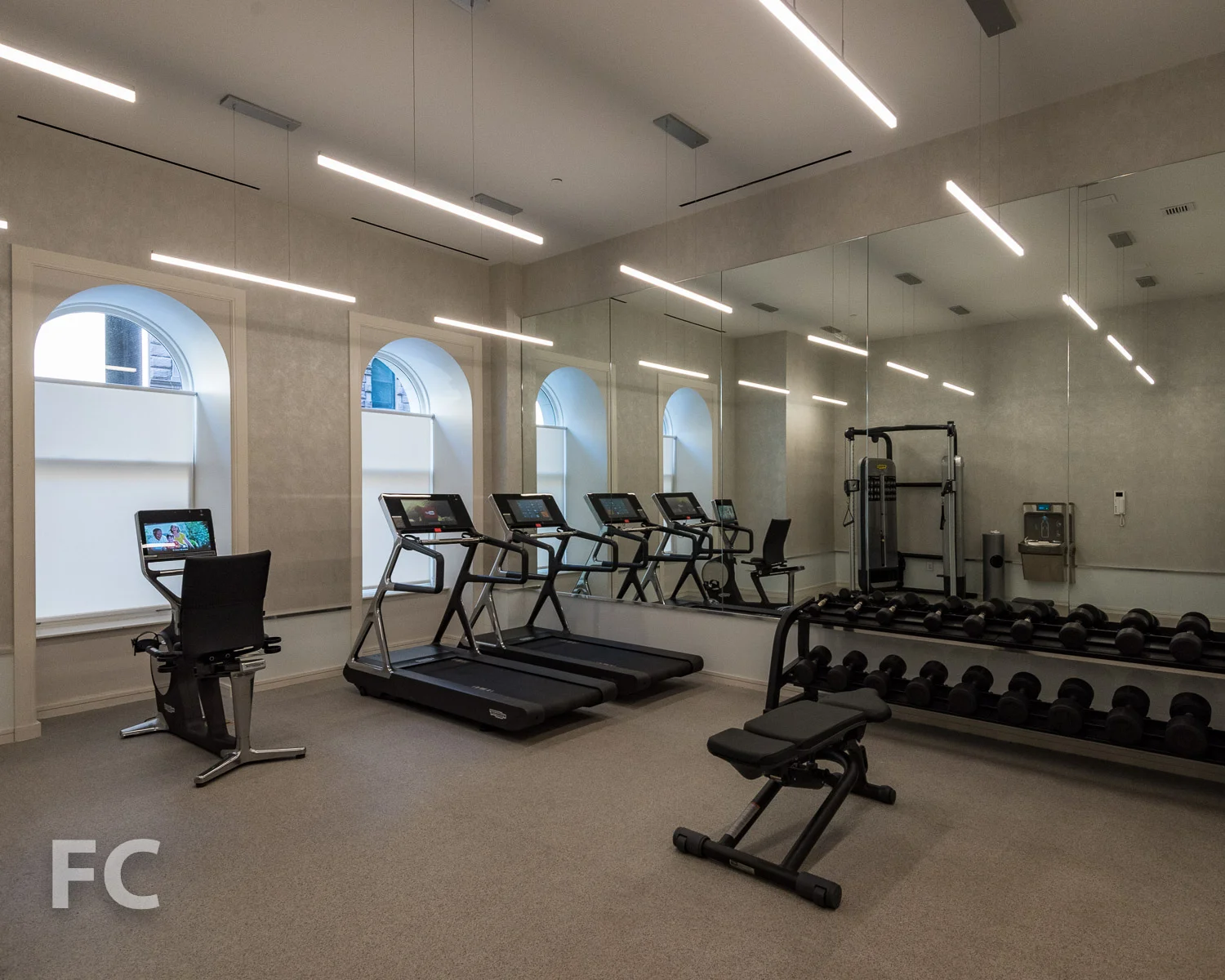 Fitness center.