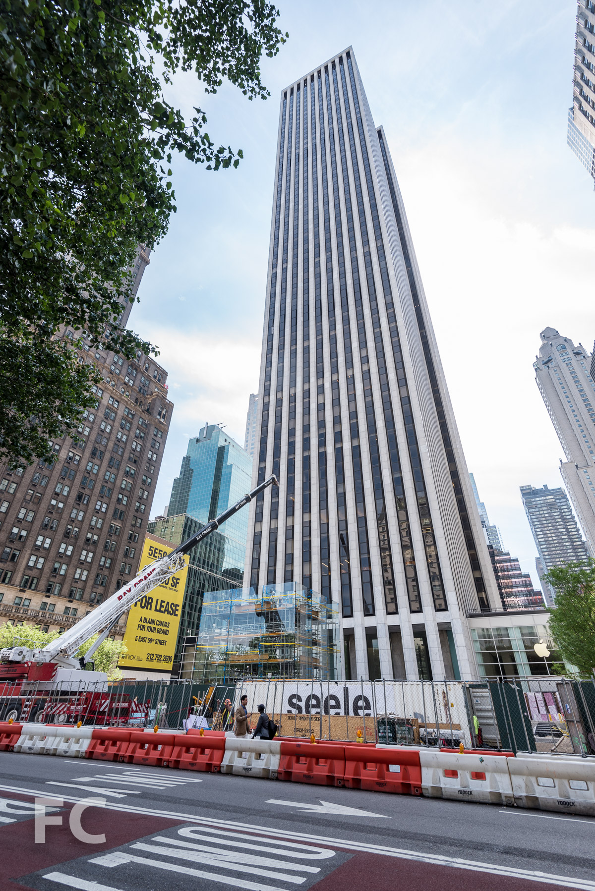 Looking east from Fifth Avenue.