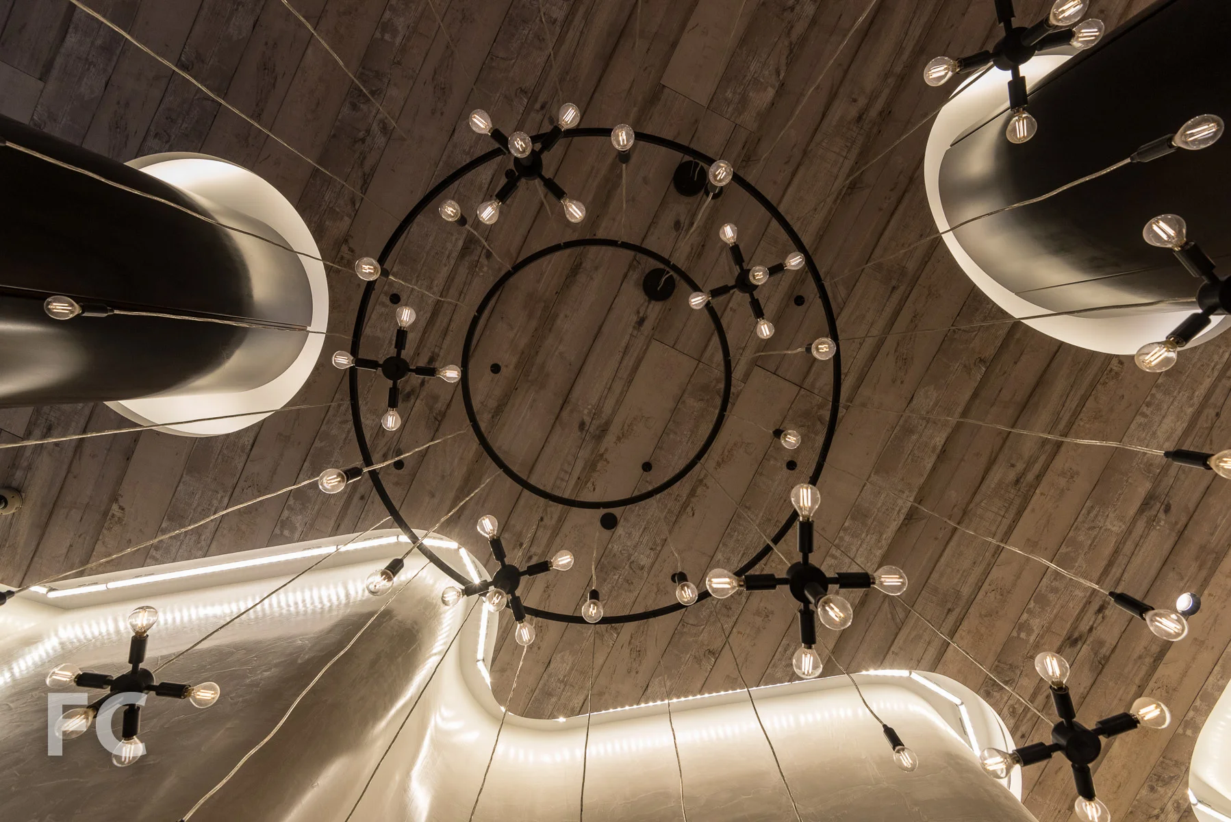 Residential lobby chandelier.
