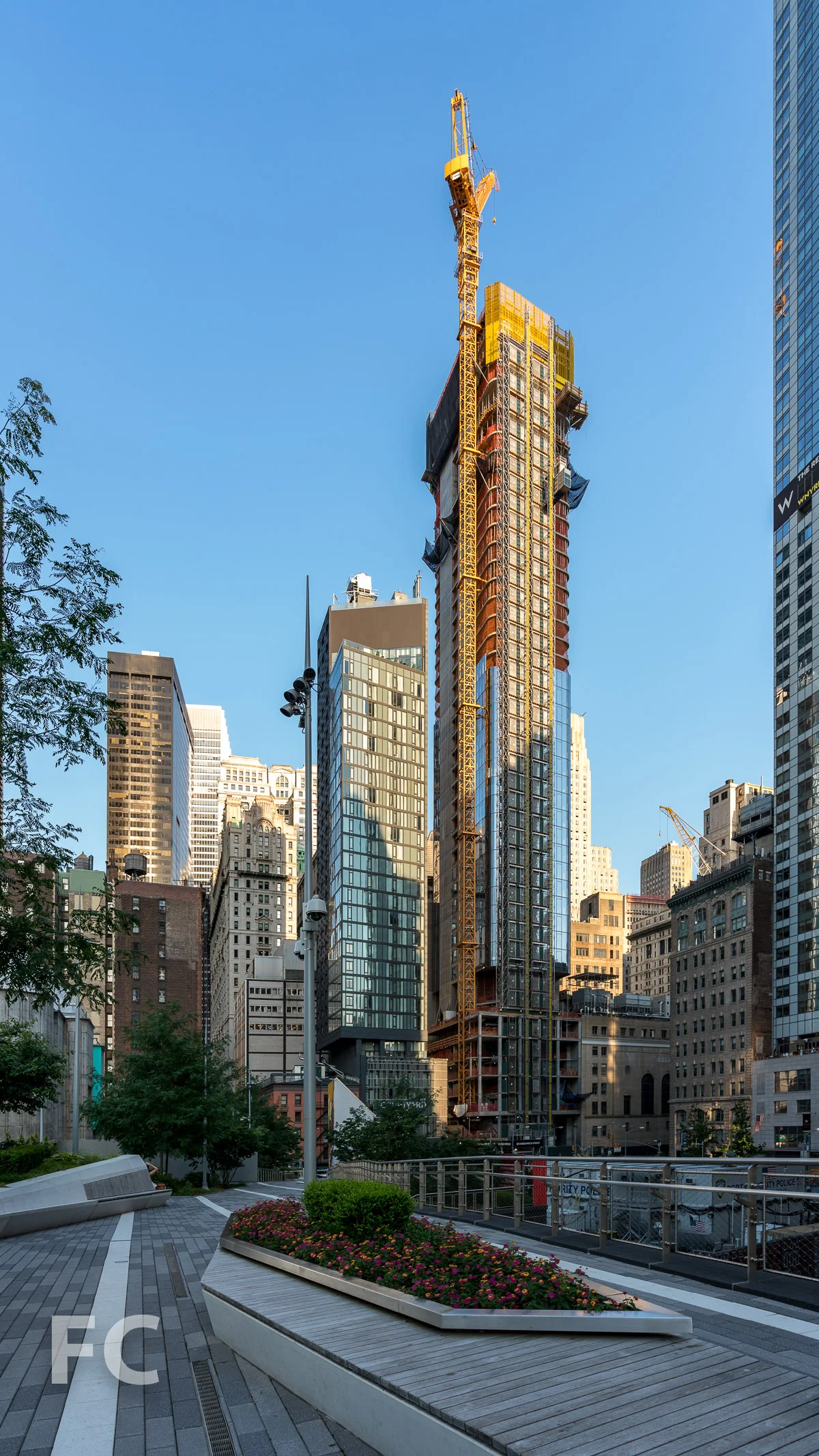 West facade from Liberty Park.