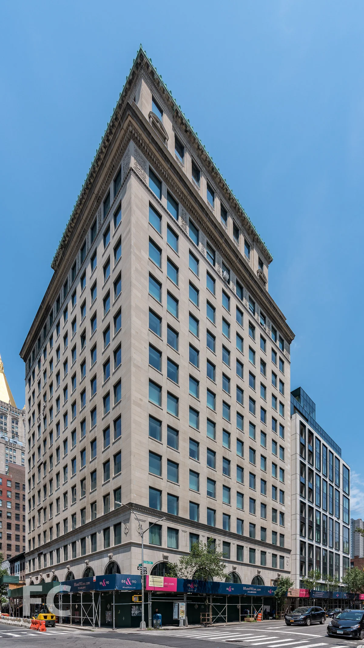 Southeast corner of 88 Lexington.