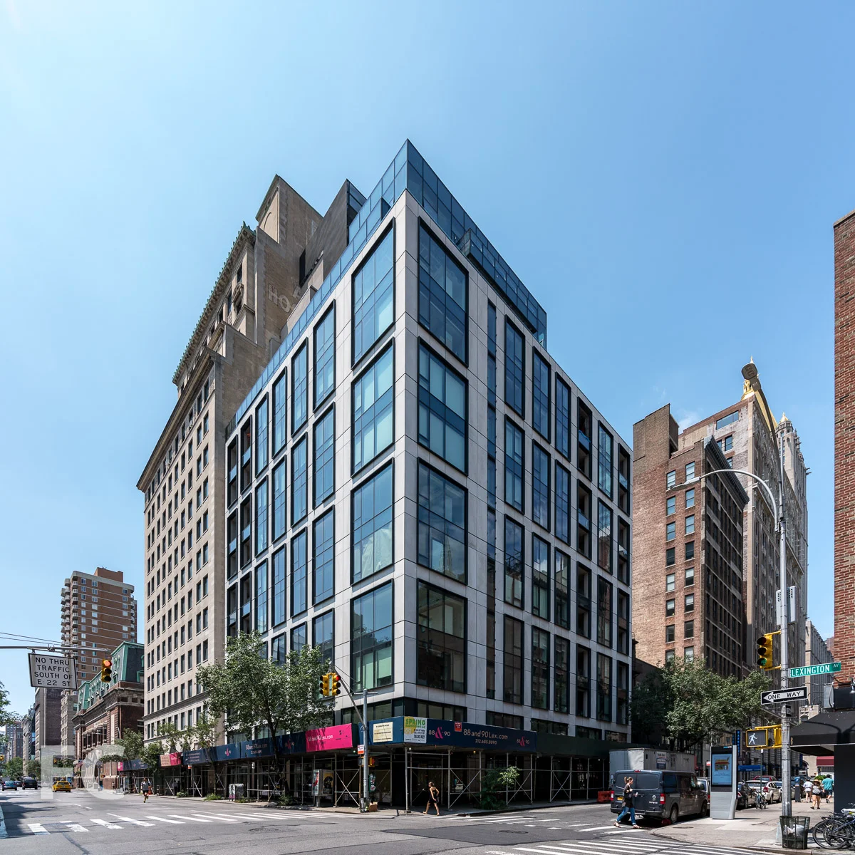 Northeast corner of 90 Lexington.