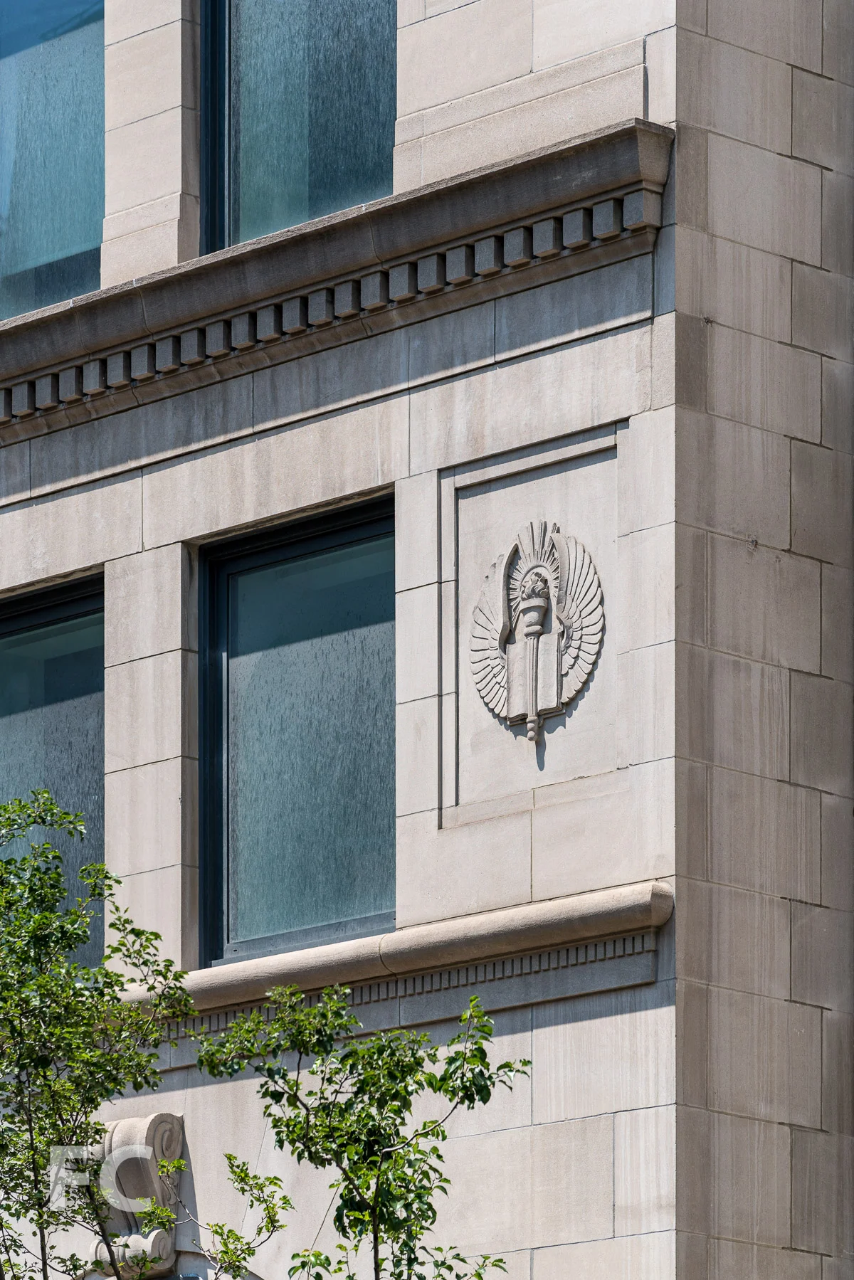 Facade detail at 88 Lexington.