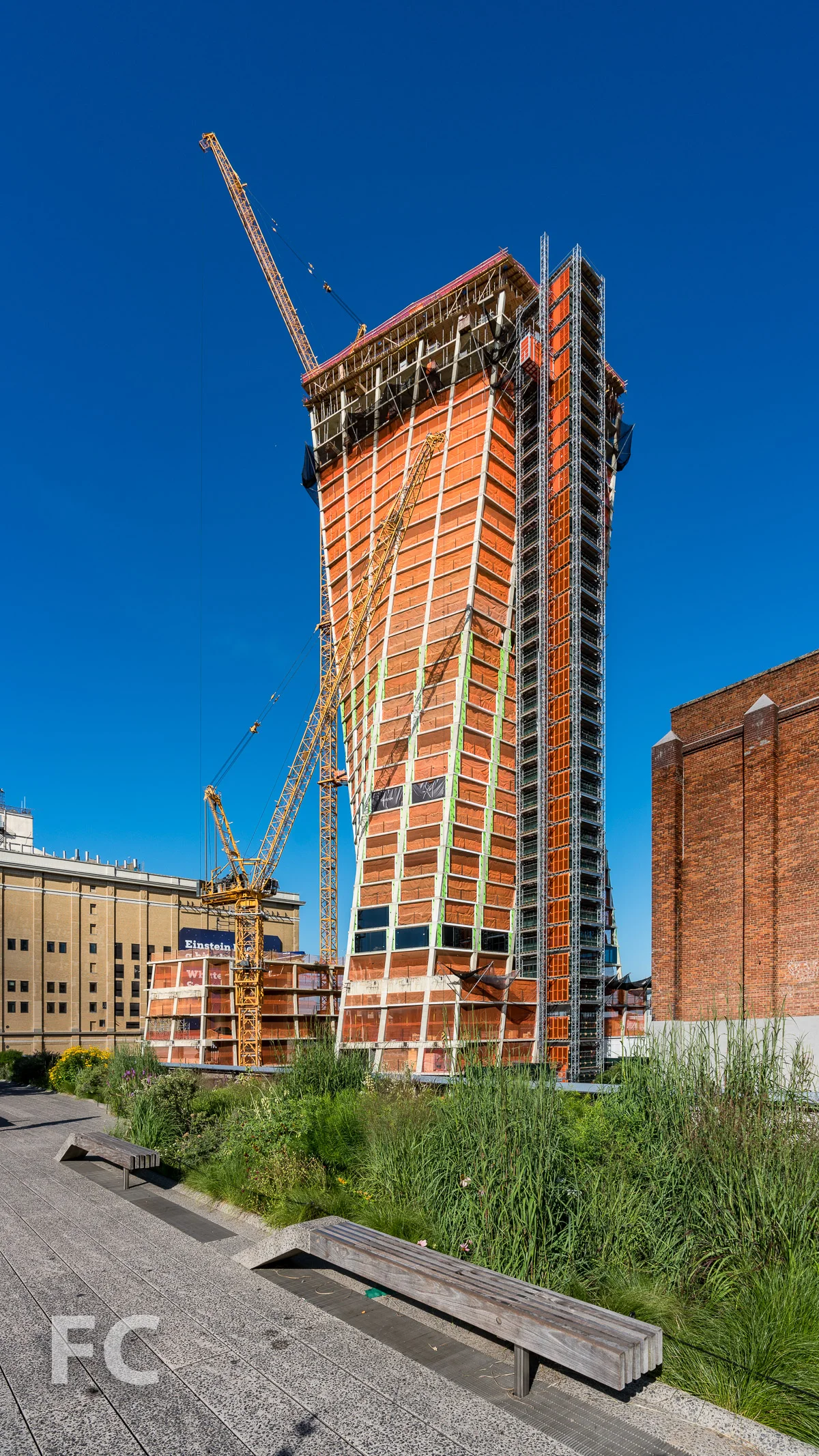 Northeast corner of the west tower from the High Line.