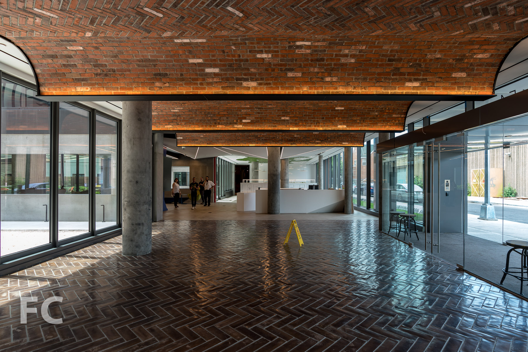 Residential lobby.