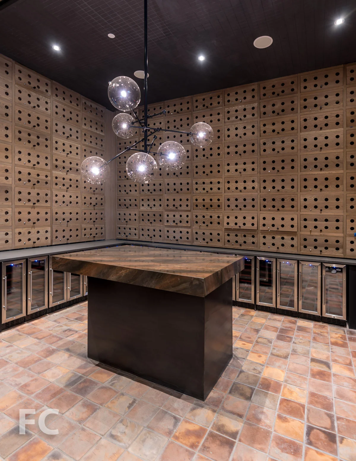 Wine storage.