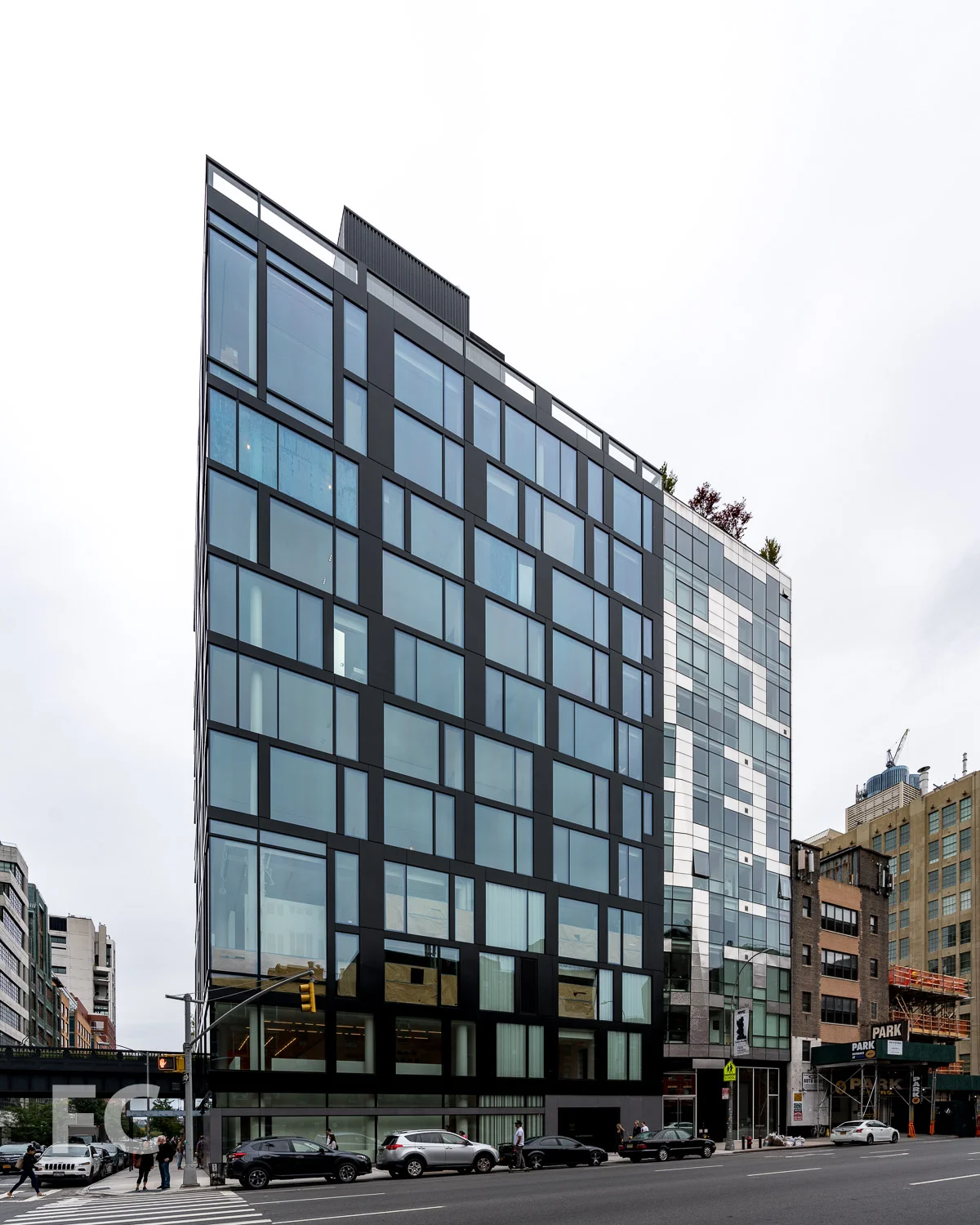East facade from 10th Avenue.