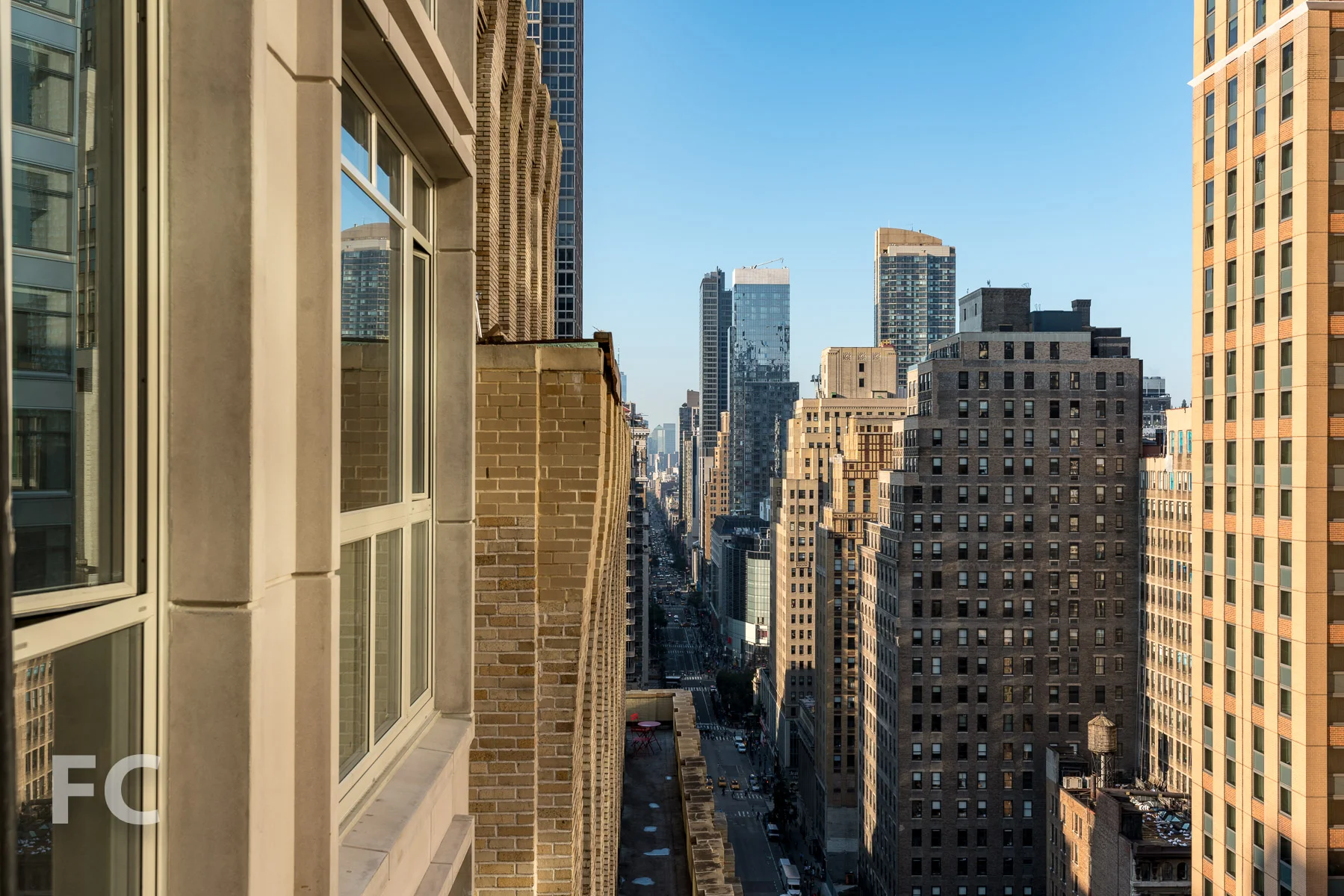 View south from an upper floor.