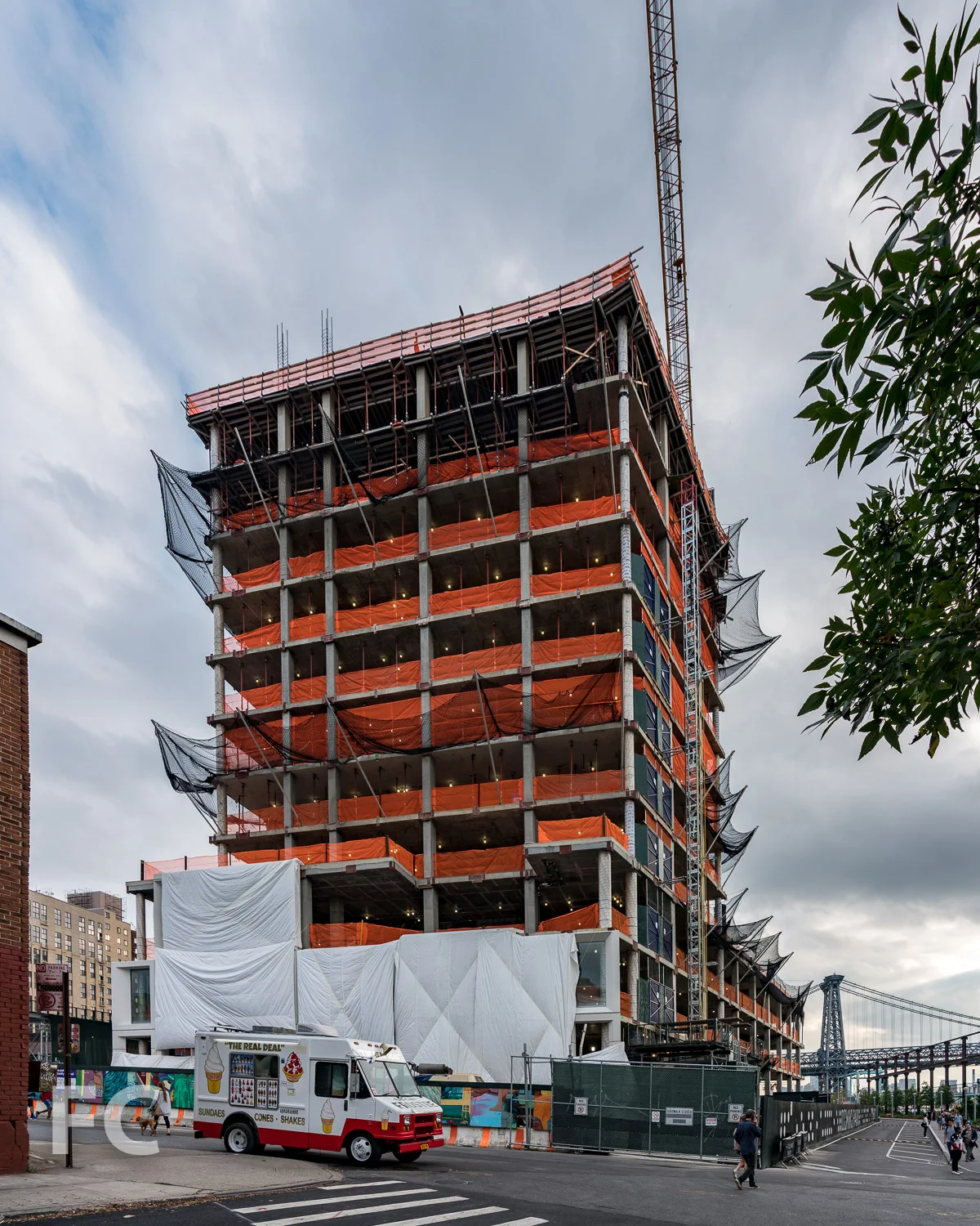Northwest corner from River Street.