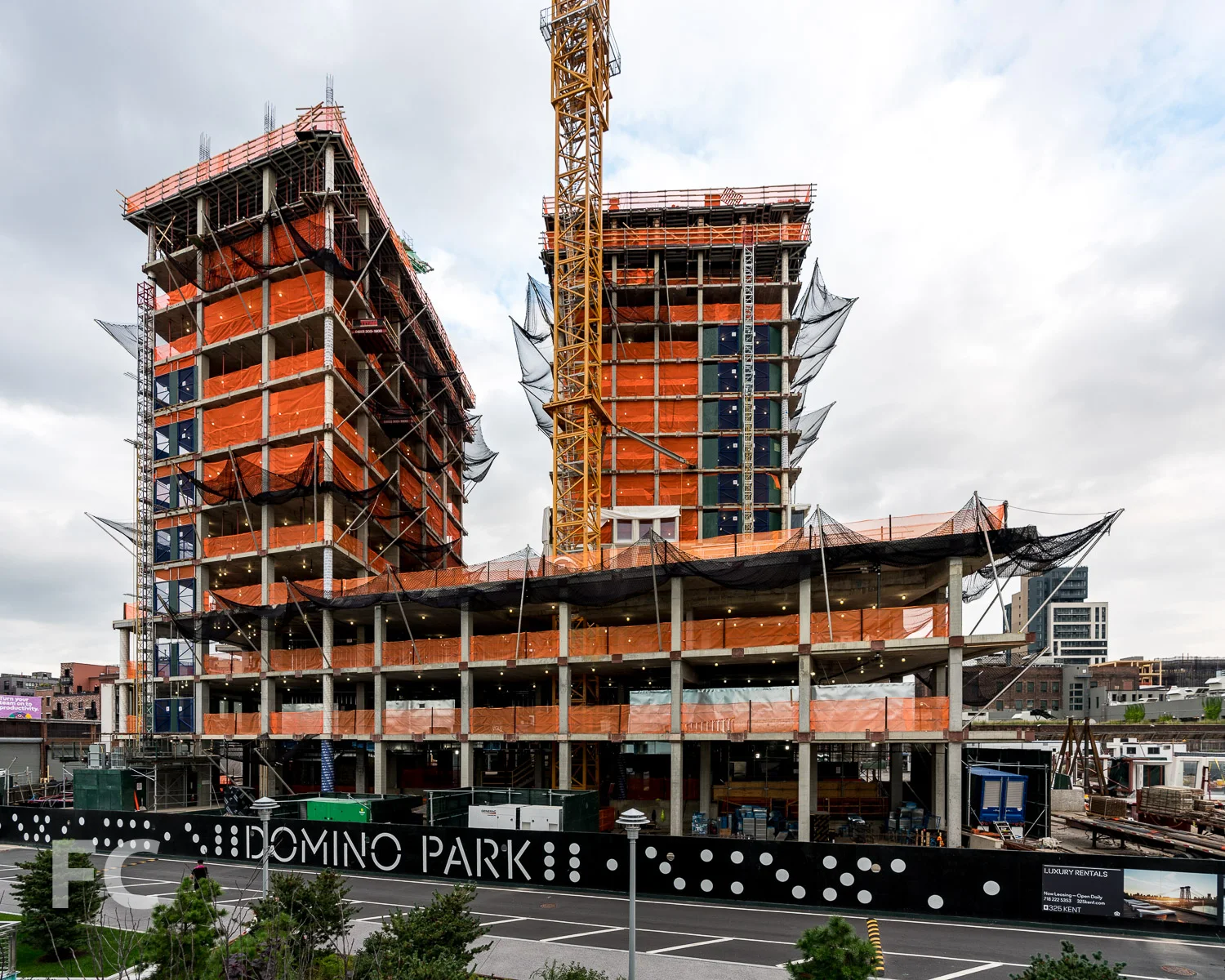 West facade from Domino Park.
