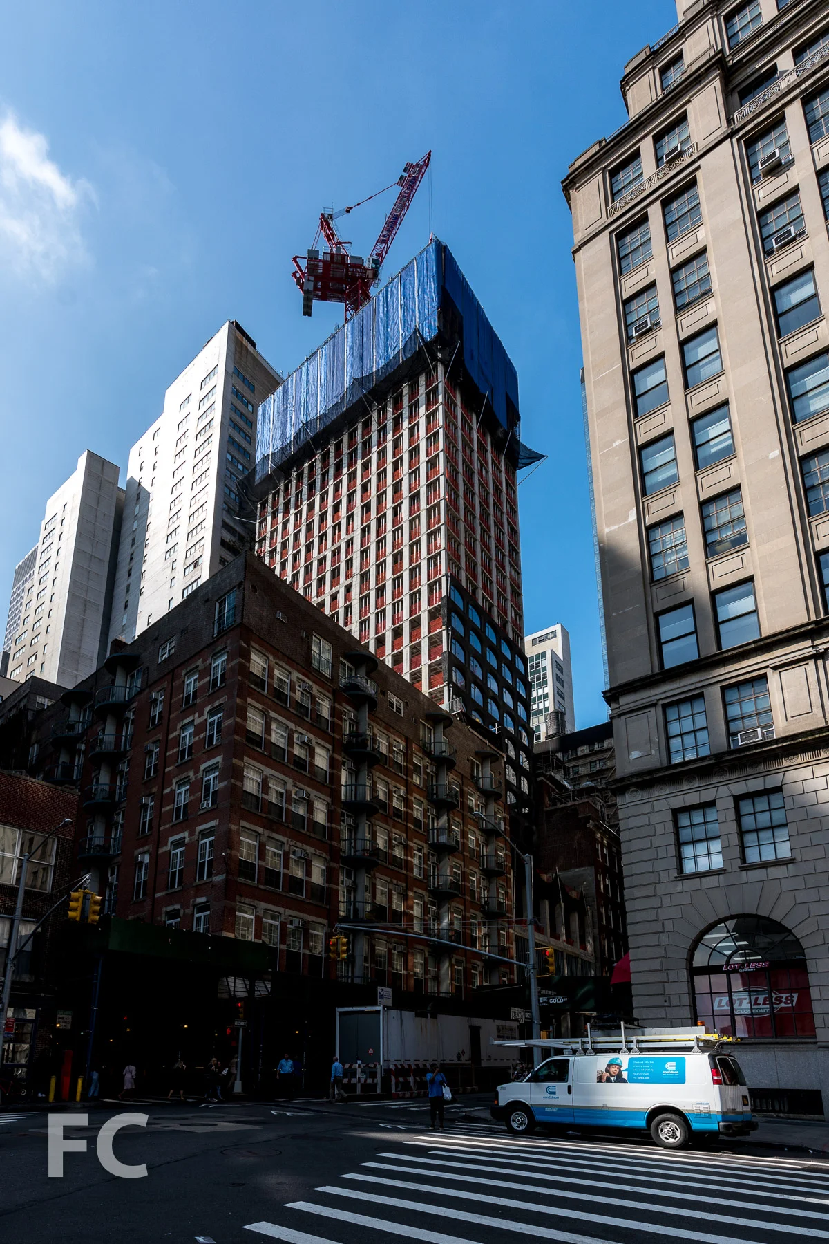 Northeast corner from Gold Street.