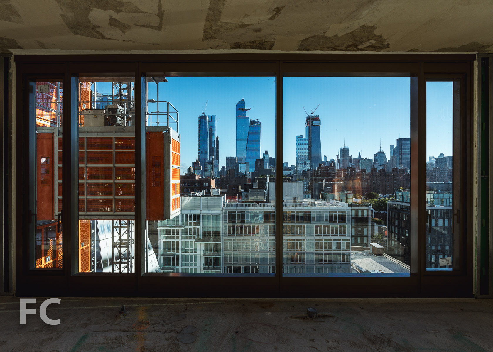 View of Hudson Yards from a north facing unit.