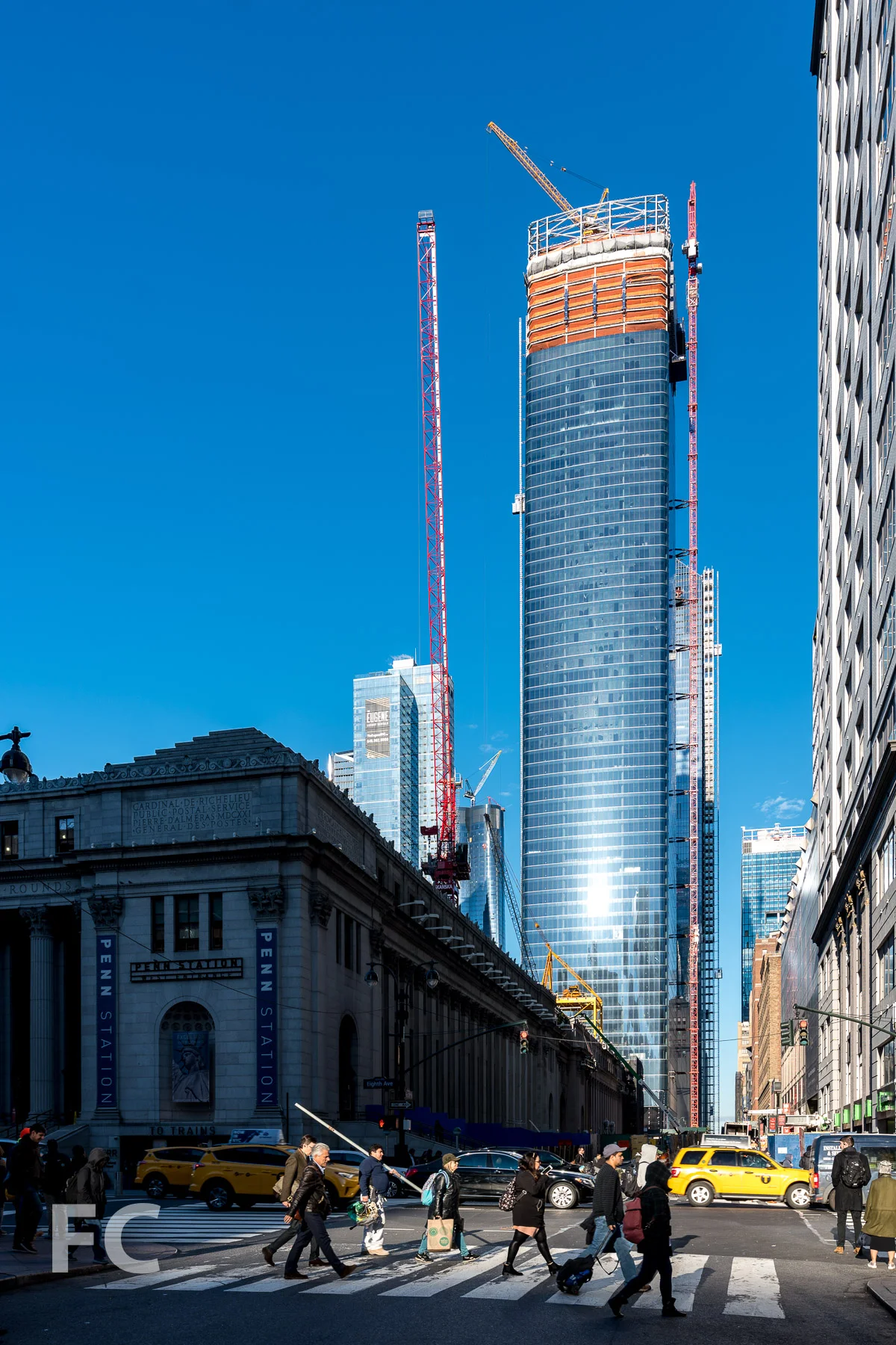 Looking west towards One Manhattan West.