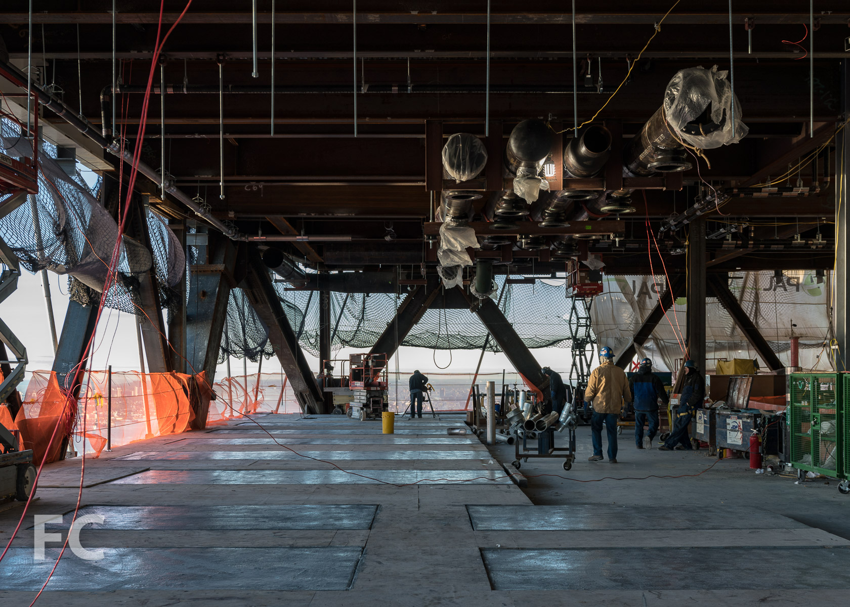 Mechanical floor of One Manhattan West.