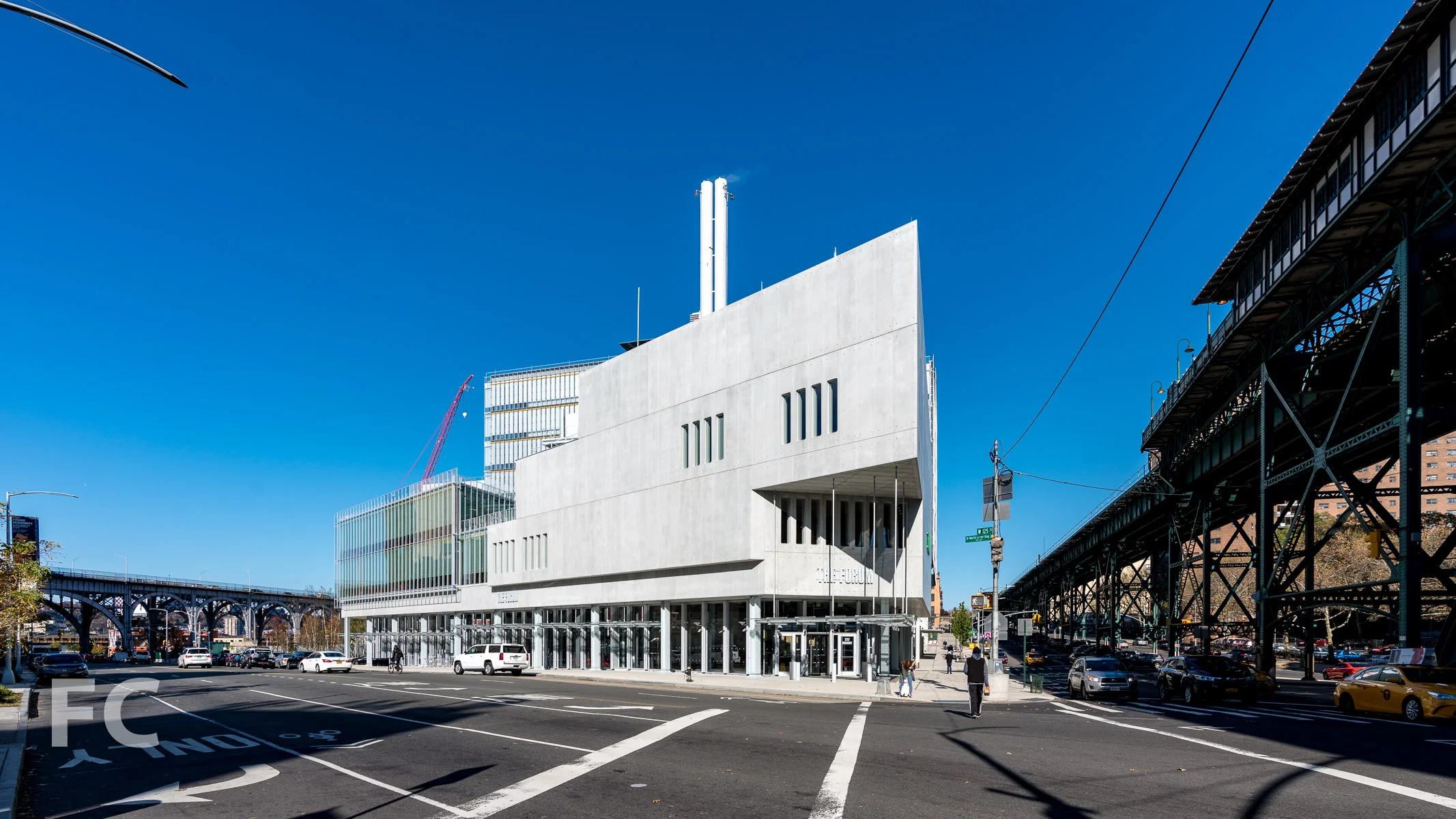 Southeast corner of the University Forum from Broadway.