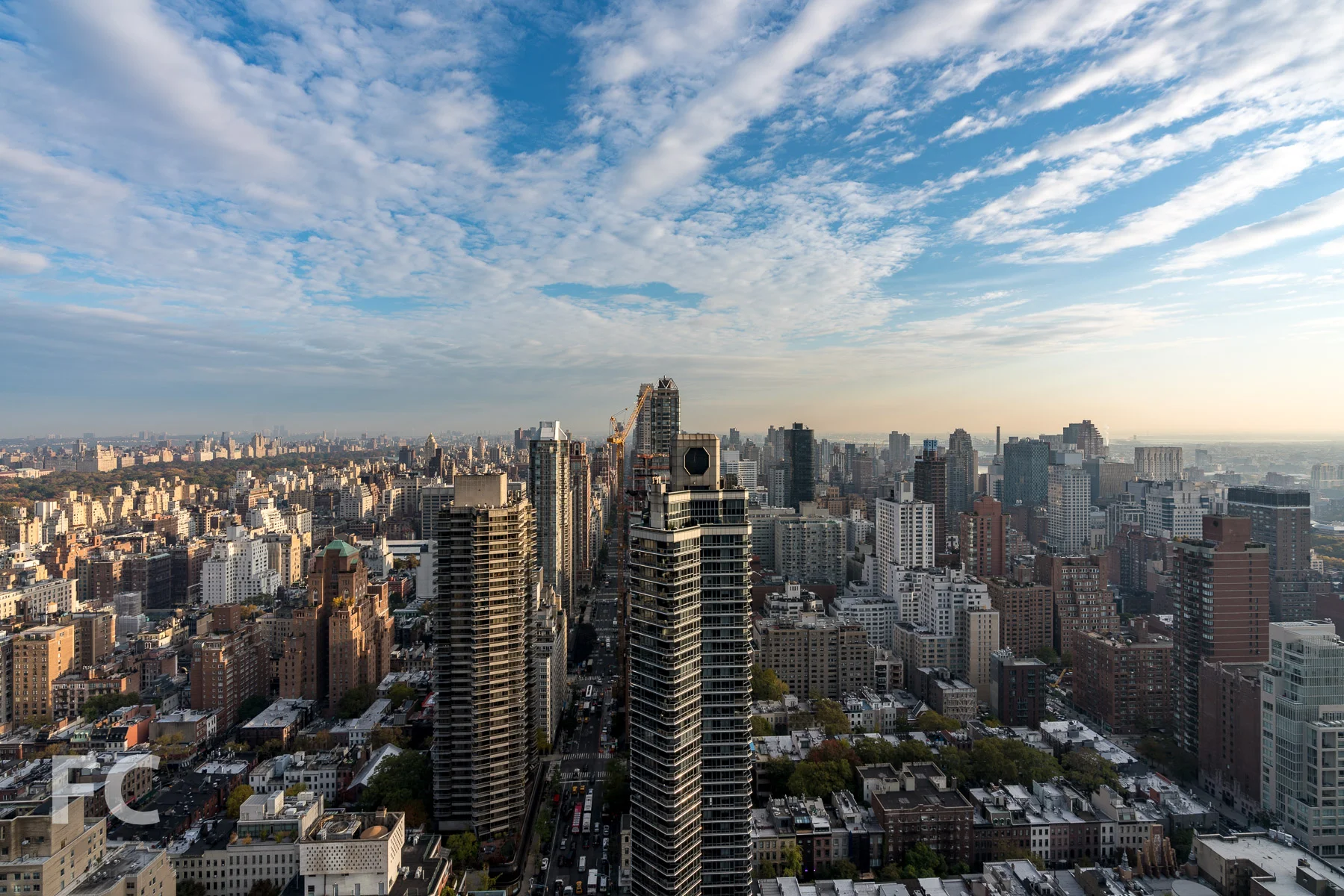 View to the north towards the Upper East Side from the penthouse terrace.