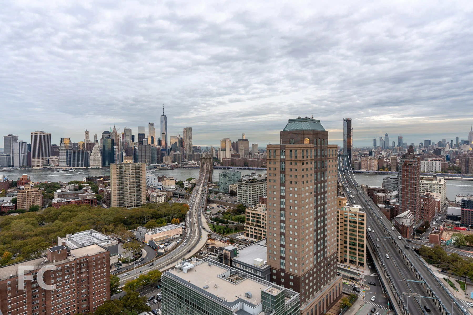 View towards Manhattan from the residential amenity terrace.