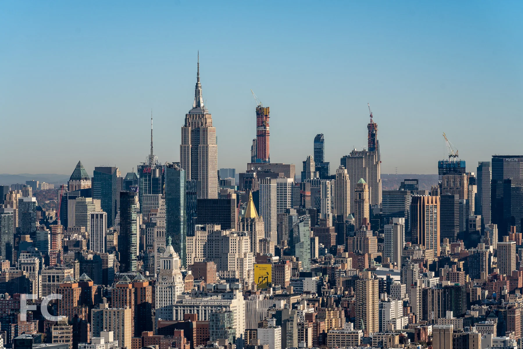 View north towards Midtown from the rooftop terrace.
