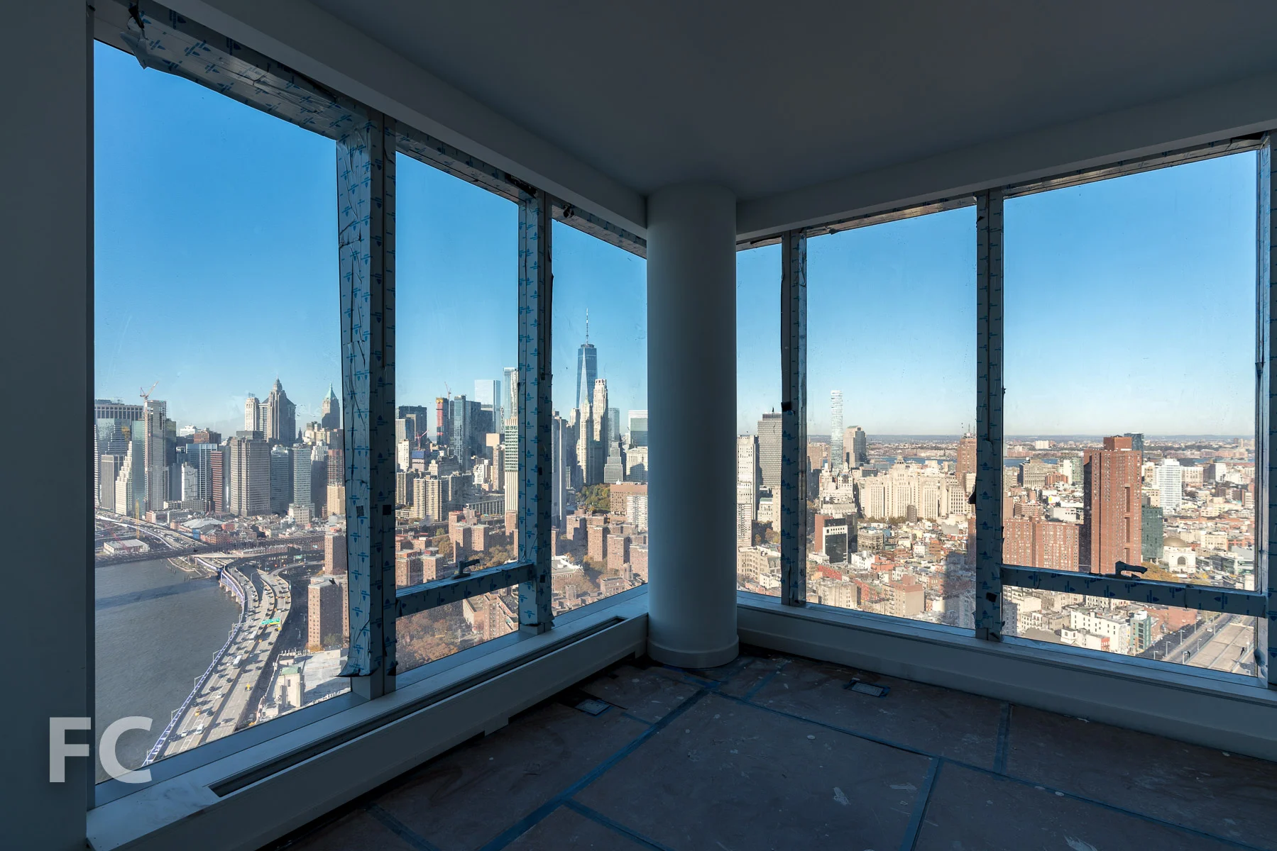 View west towards the Financial District from a residential unit.