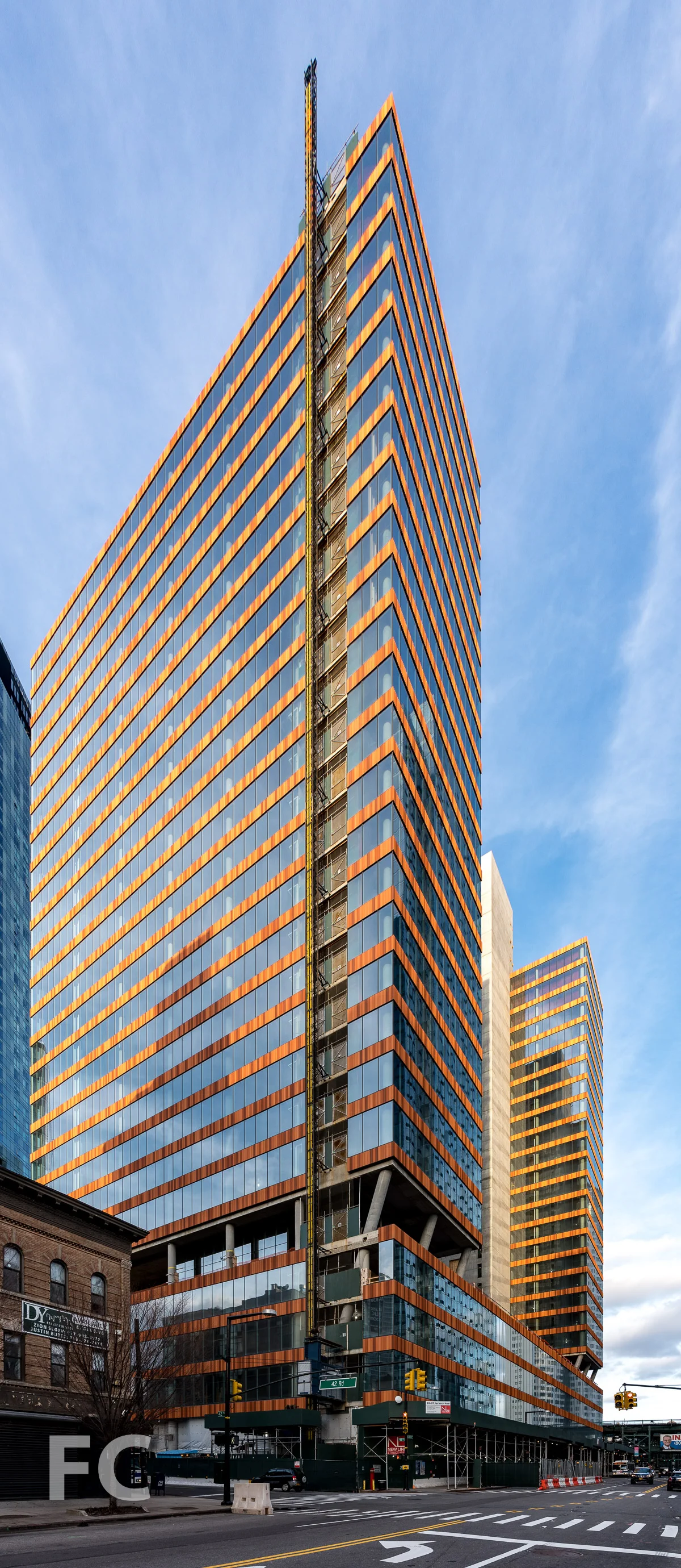 Southwest corner from Jackson Avenue.