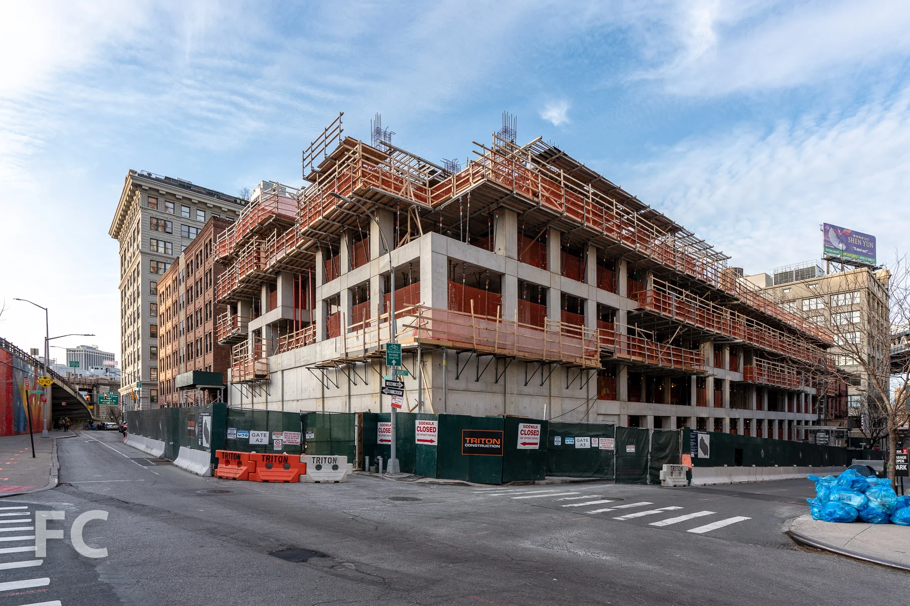 Southeast corner from York Street.