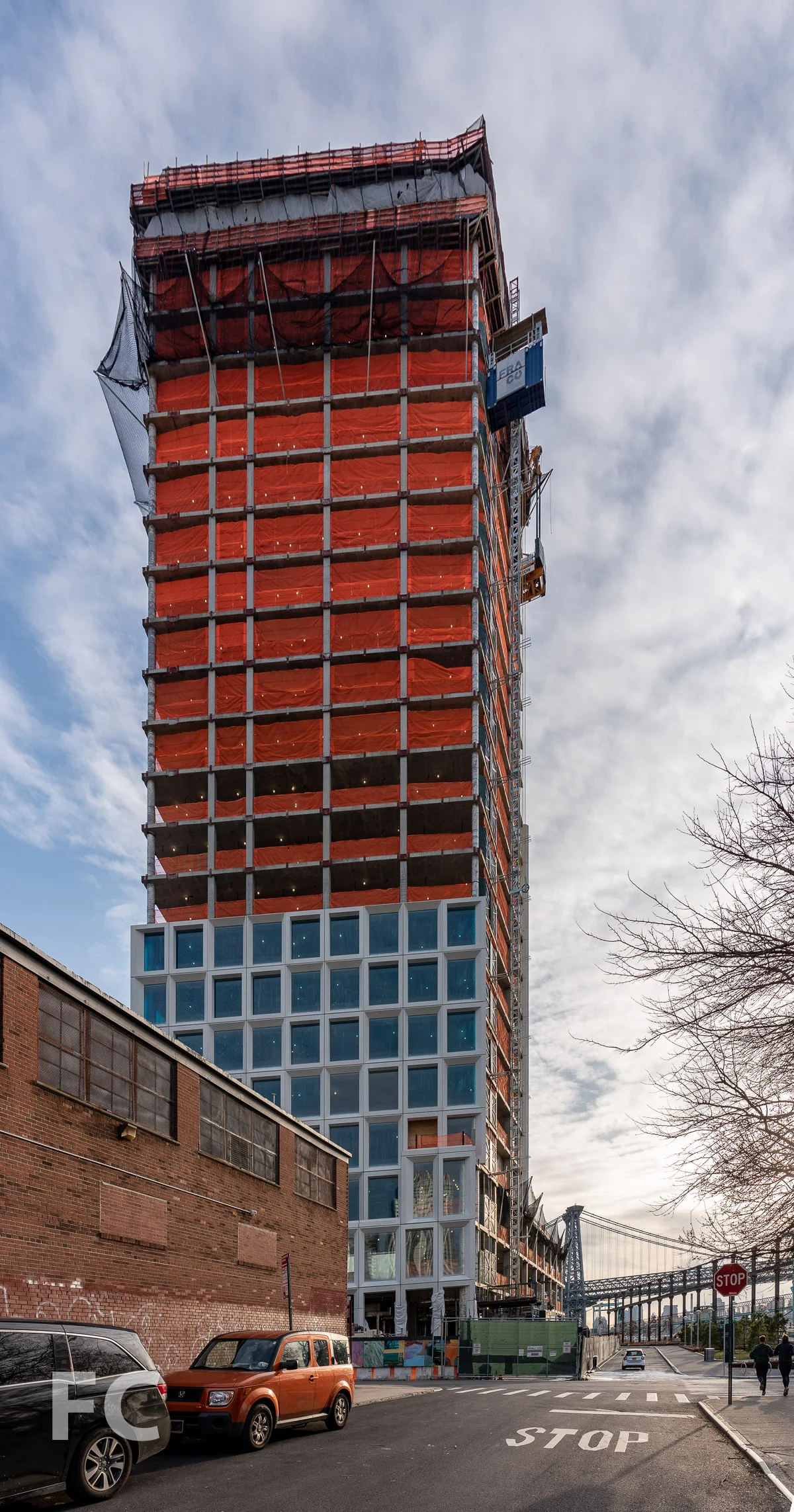 Northwest corner from River Street.