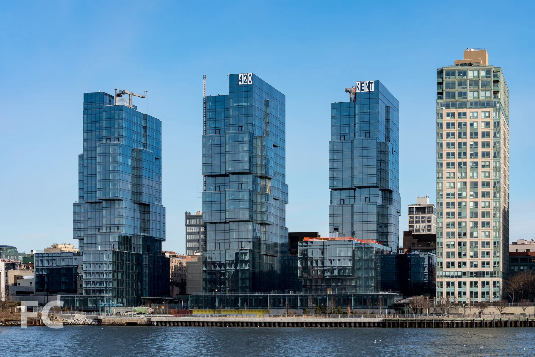 Southwest corner from the East River.