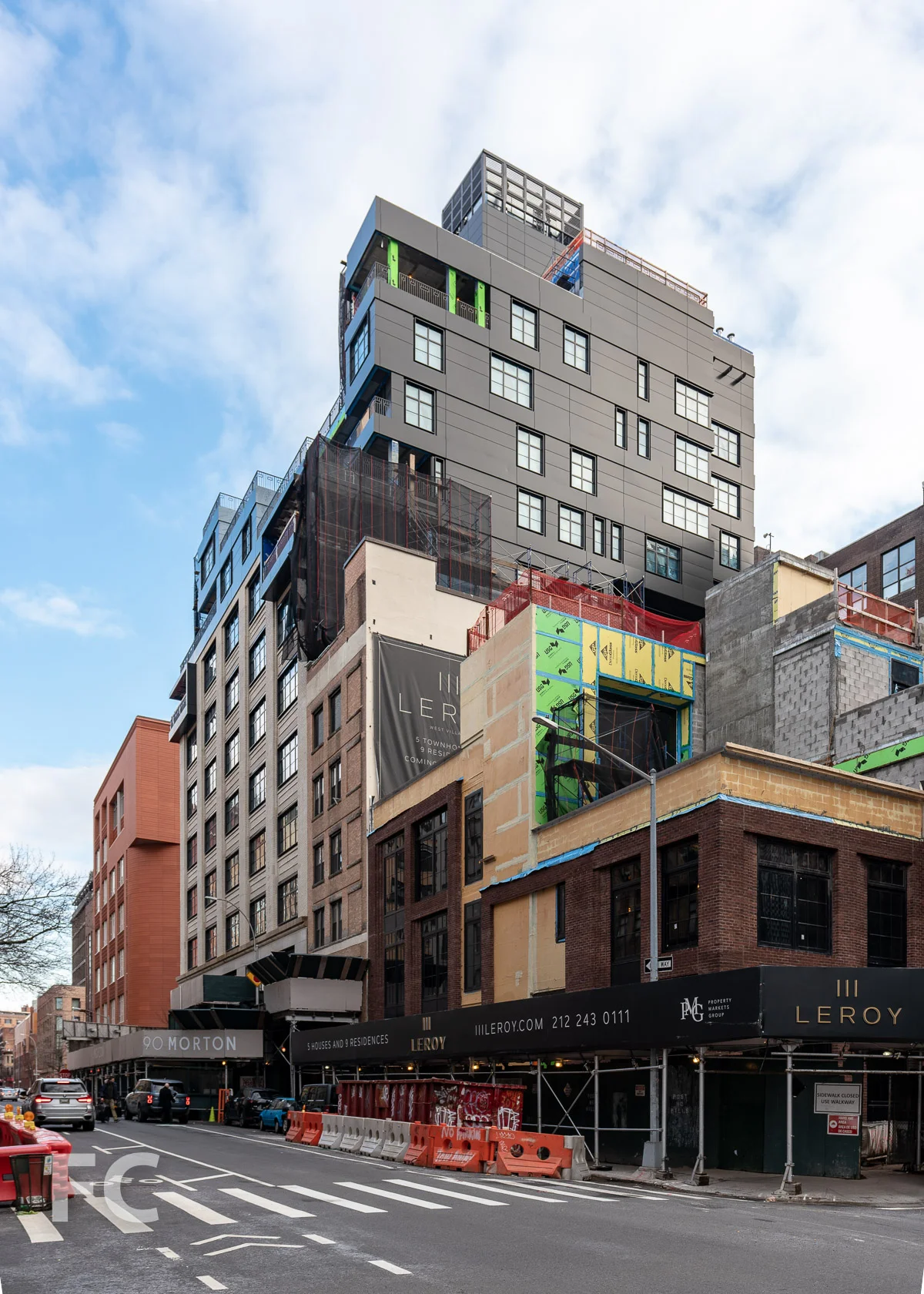 Southwest corner from Greenwich Street.