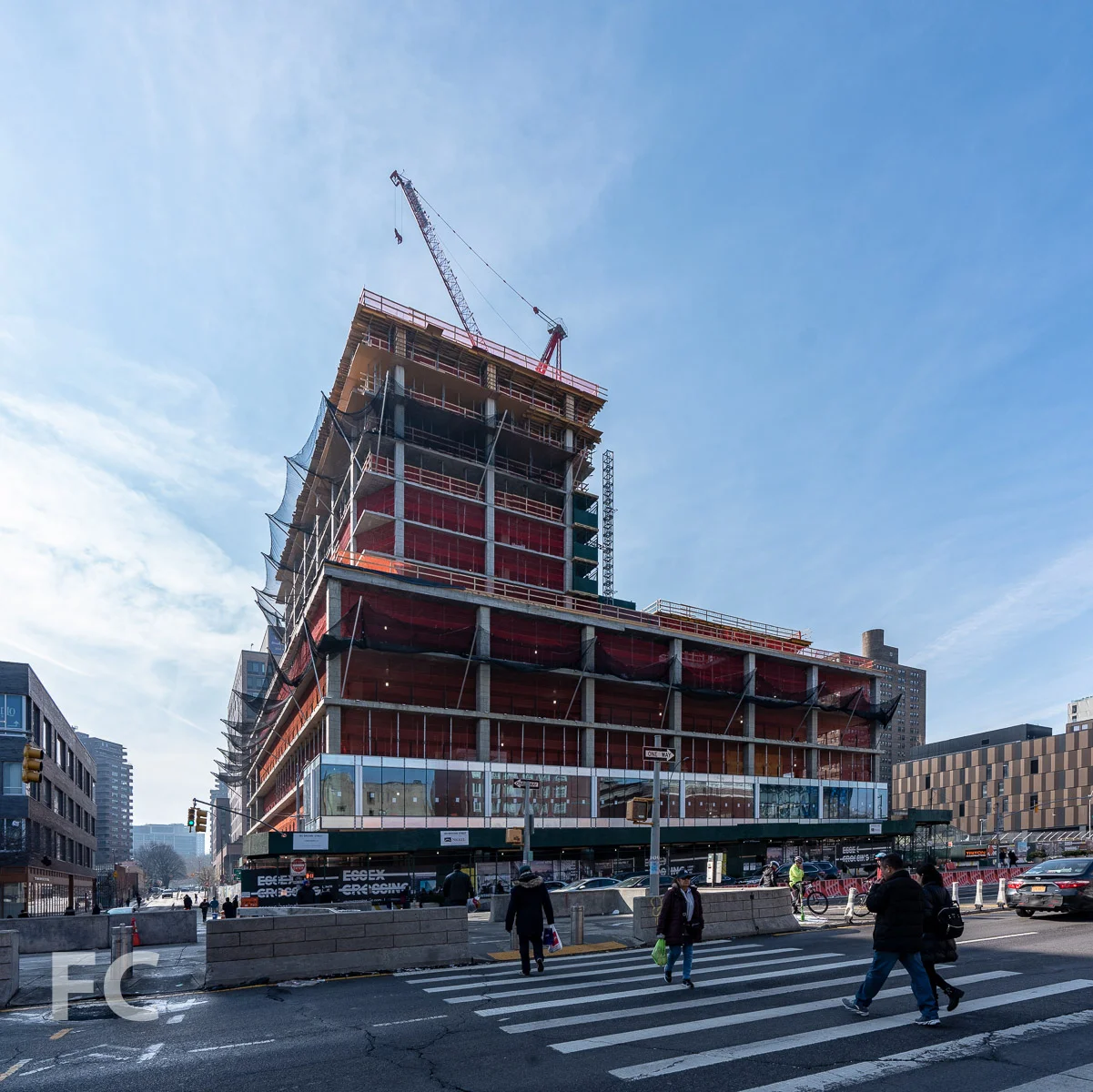 North facade from Delancey Street.