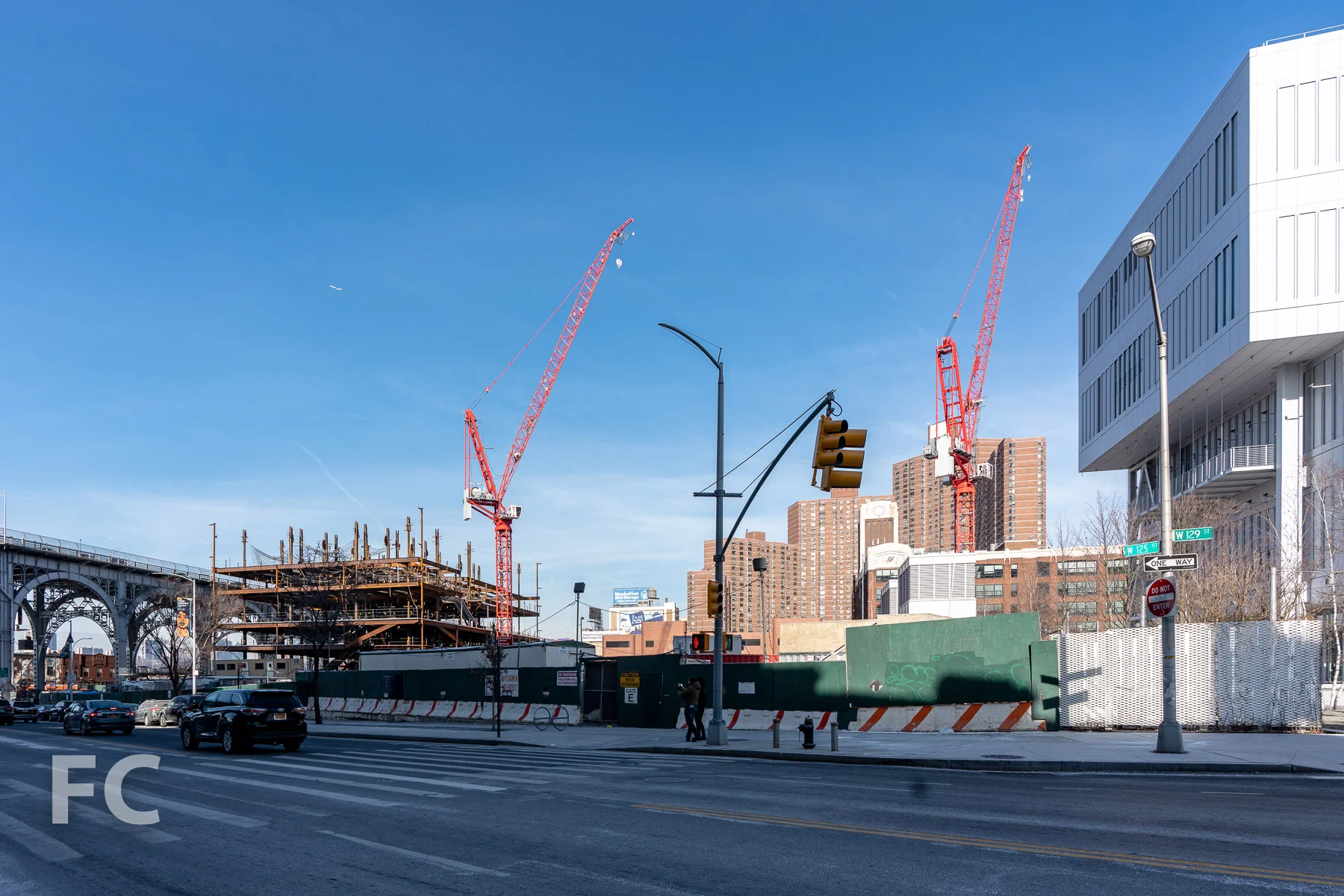 Looking north towards the Business School site.
