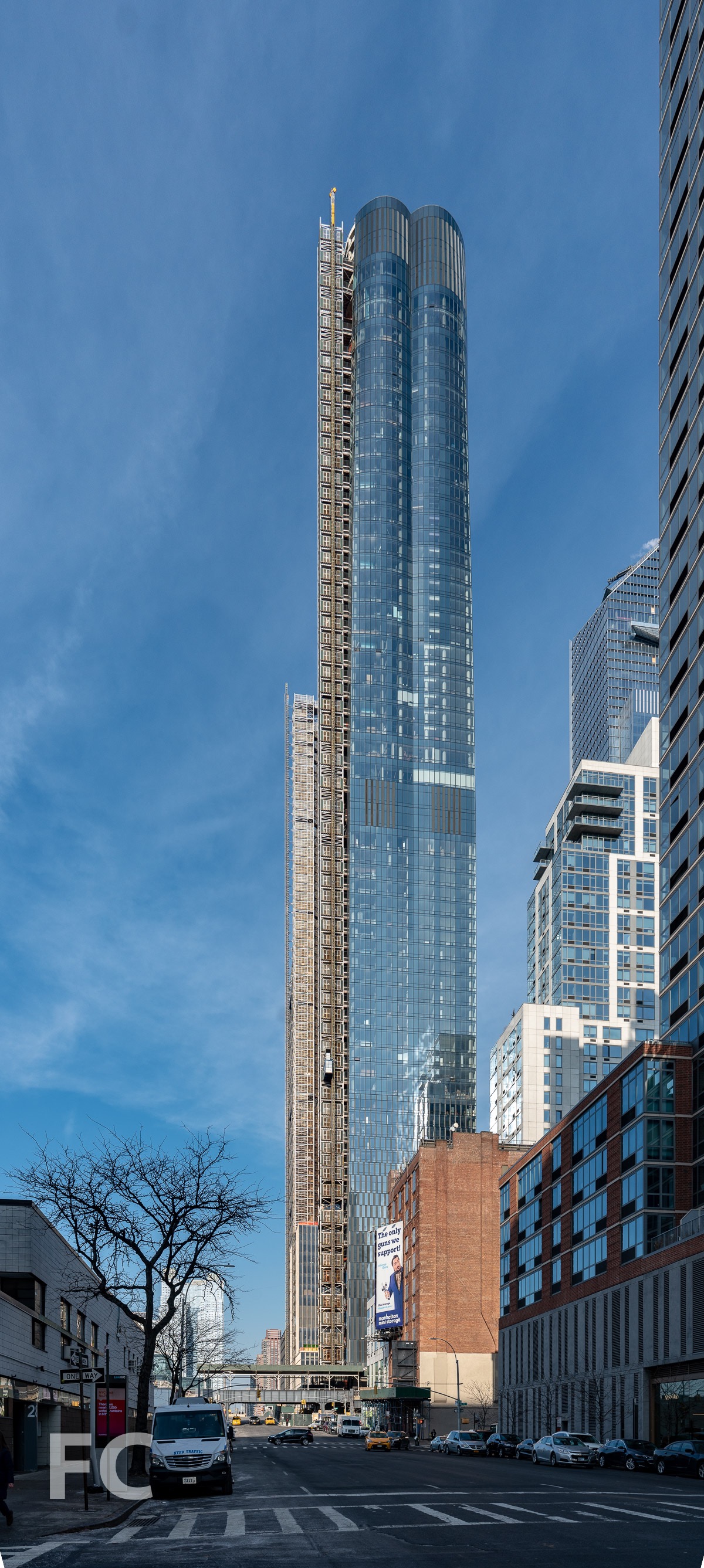 South facade of 15 Hudson Yards from 11th Avenue.