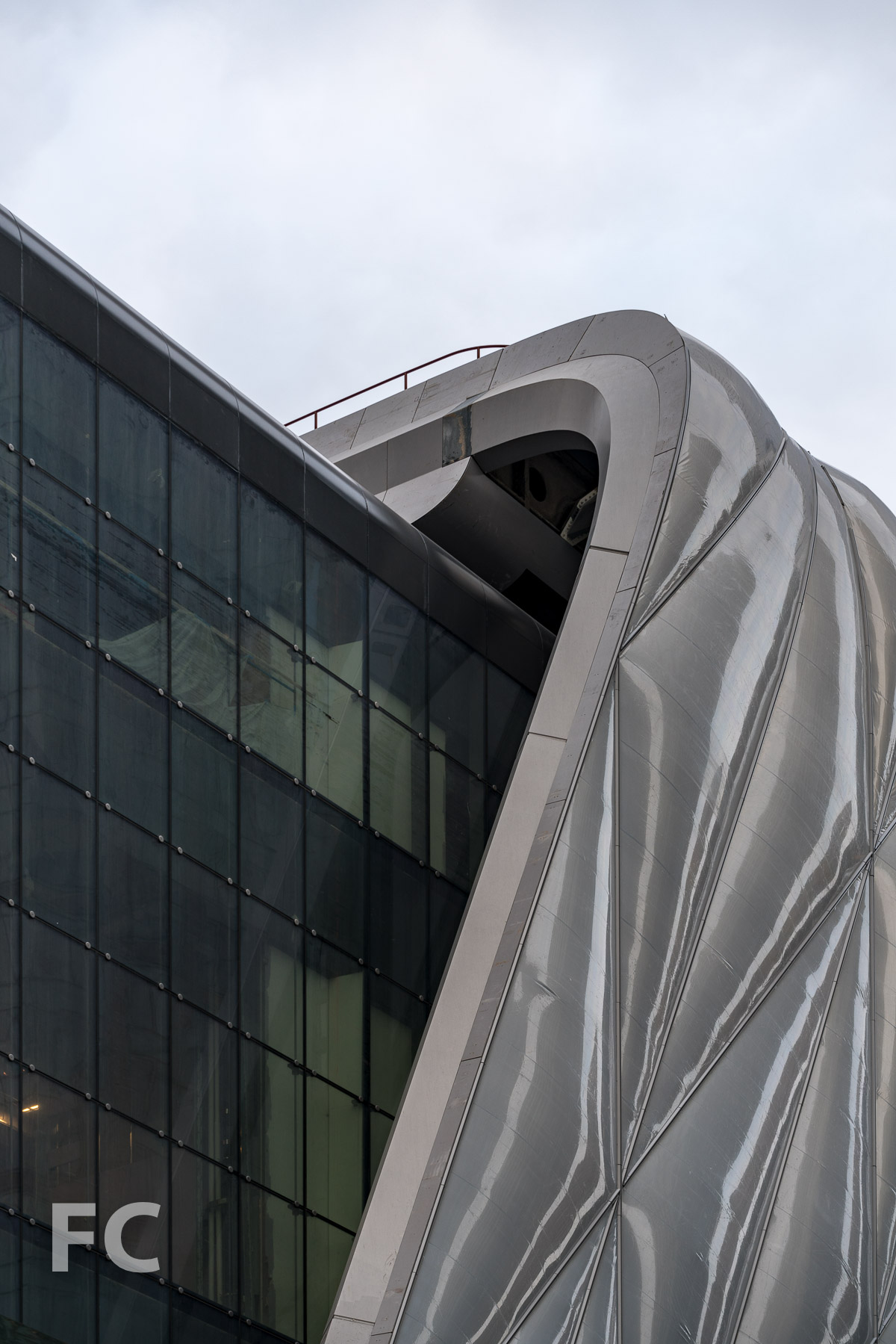 Detail of the ETFE facade of The Shed.
